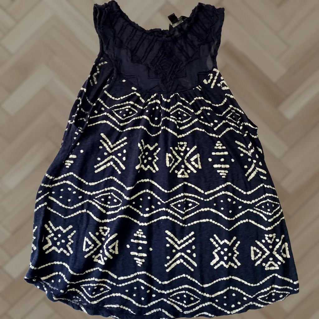 Lucky Brand Lucky Brand Womens Cami Top Blouse Sleeveless Tank T-Shirt Blue L Regular Tunic Summer Mens? Women? Size L / US 10 / IT 46 - 1 Thumbnail