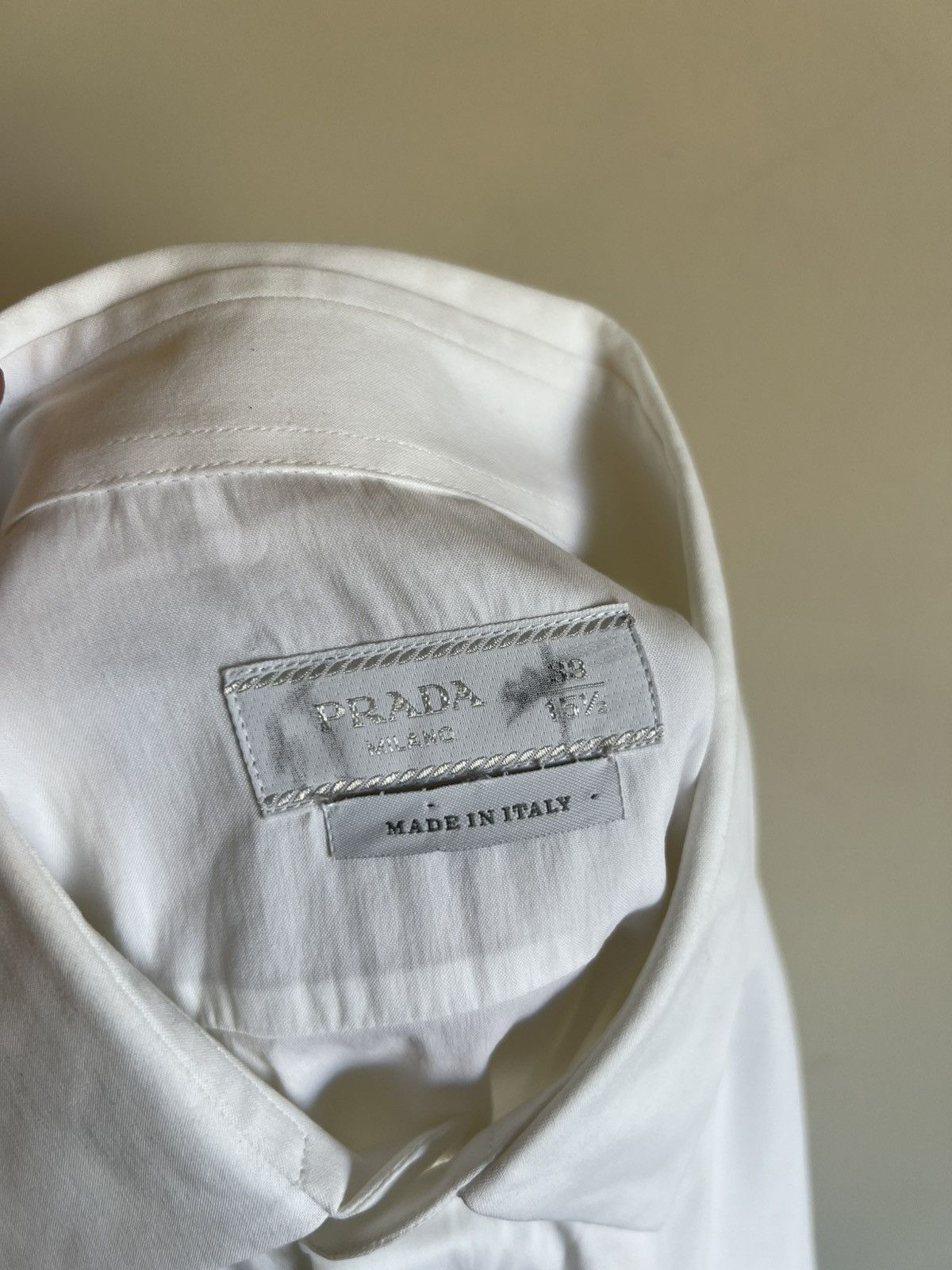 Prada SS18 Prada Shirt Button Up White 38 15.5 Size US M / EU 48-50 / 2 - 8 Thumbnail