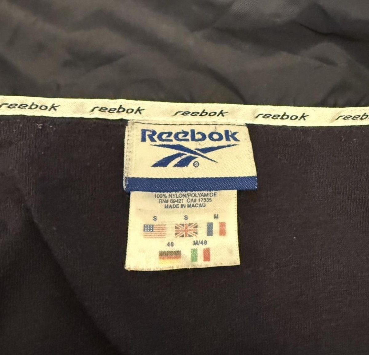 Reebok REEBOK Men Blue Nylon Full Zip Lined Windbreaker Jacket Size US S / EU 44-46 / 1 - 8 Thumbnail