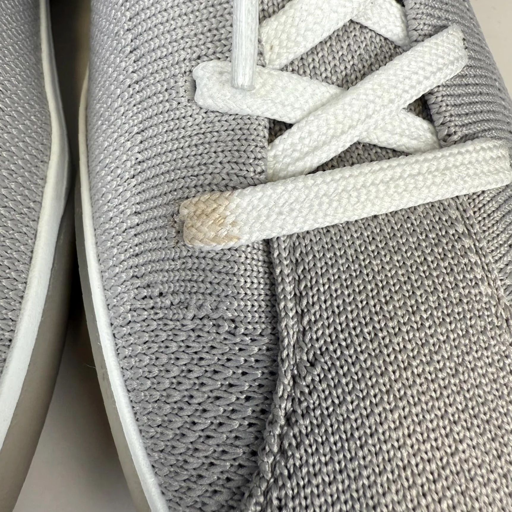 Vintage Rothys Shoes Womens 10 The Lace Up Sneakers Gray Knit Lace Up Low Top Comfort Sneakers Women's 10 Gray Athletic Sneaker Size L / US 10 / IT 46 - 4 Thumbnail