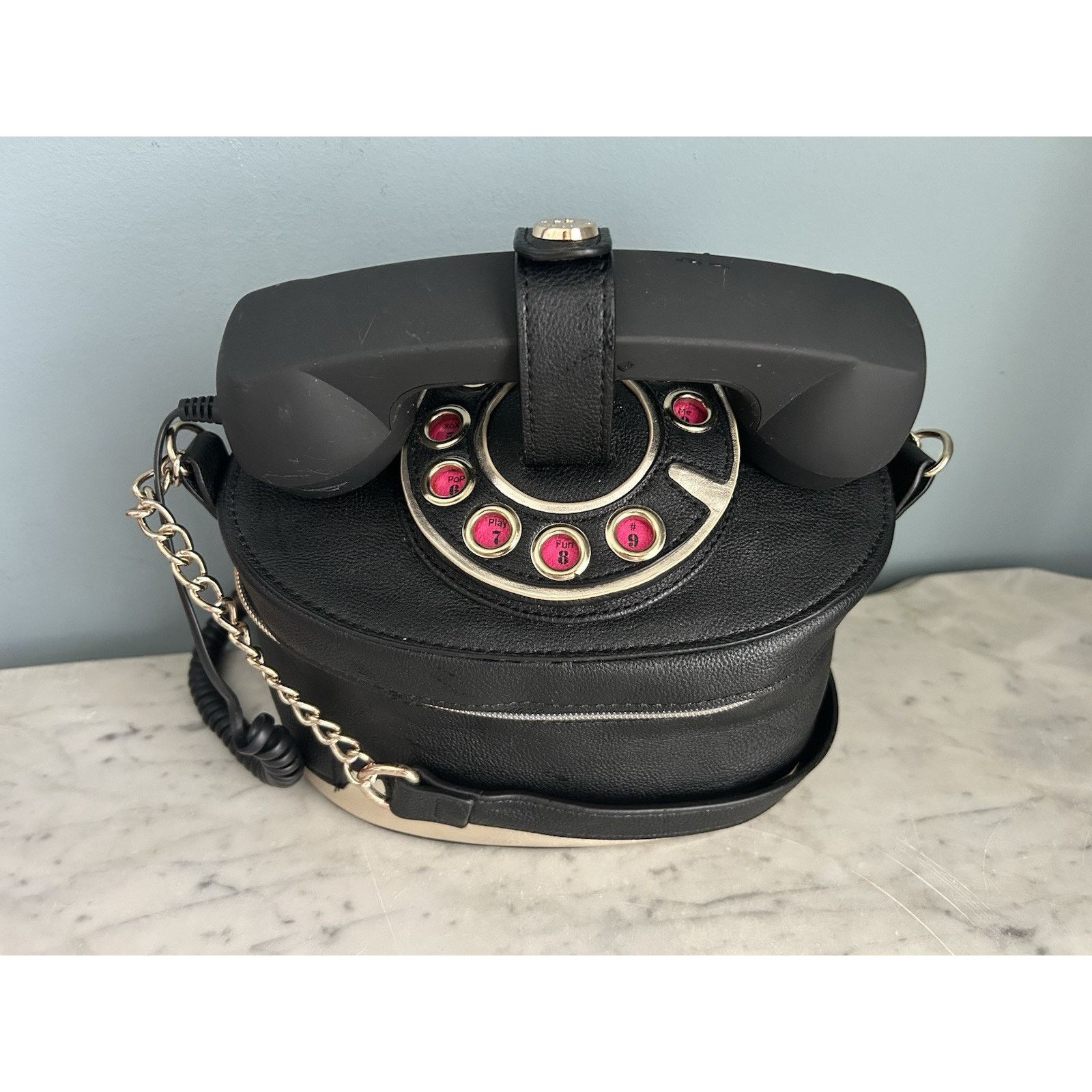 Betsey Johnson Betsey Johnson Telephone Bag BLACK Shoulder Crossbody Purse Size ONE SIZE - 16 Thumbnail