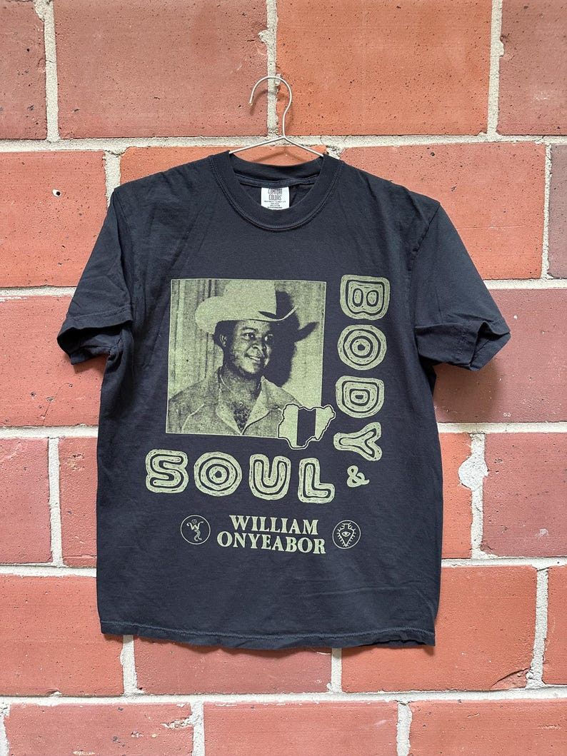 Comfort Colors William Onyeabor fan art T-shirt Black Comfort Colors Size US M / EU 48-50 / 2 - 3 Thumbnail
