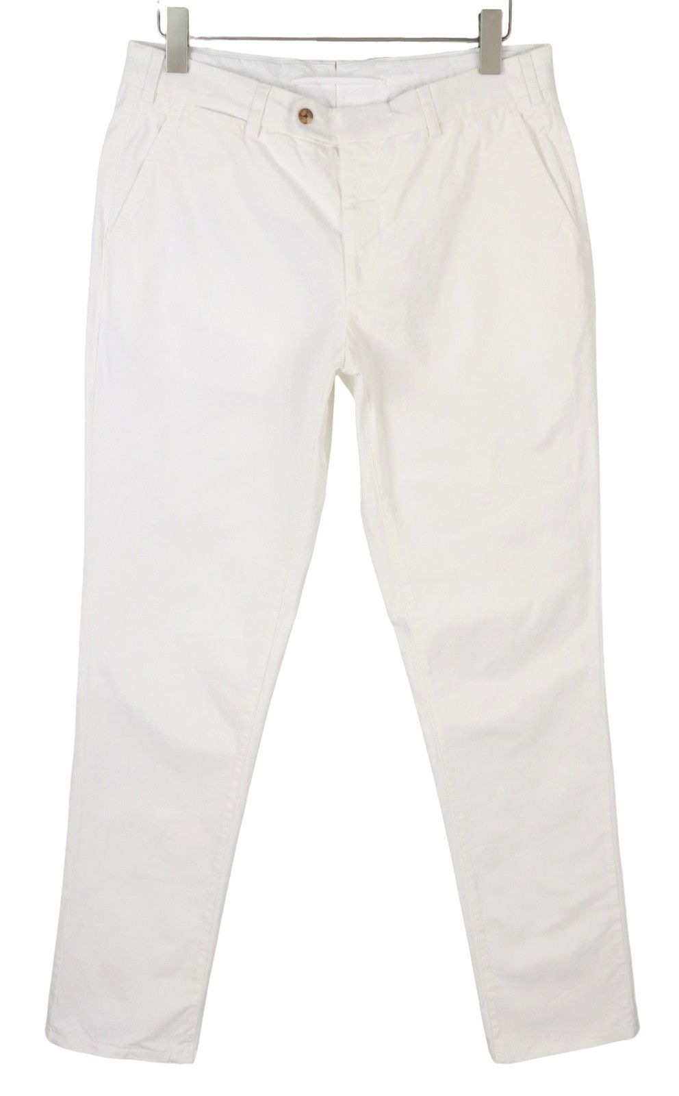 Suitsupply PORTO UK34R White Cotton Slim Zip Chino 86748 Size 34R - 1 Thumbnail
