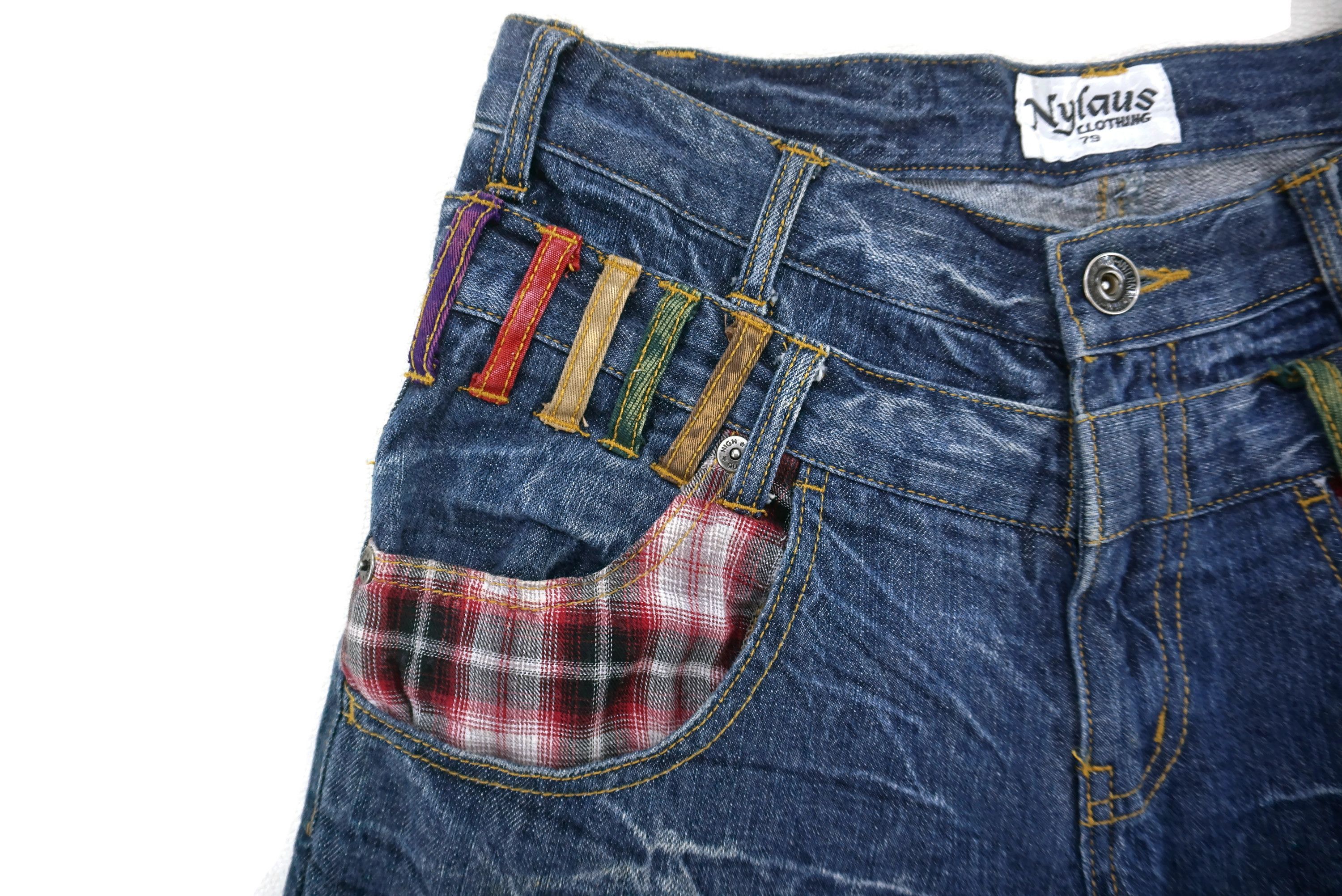 Japanese Brand Nylaus Jeans Size W31xL24.5 Double Waist Cropped Jorts Denim Size US 31 - 7 Thumbnail