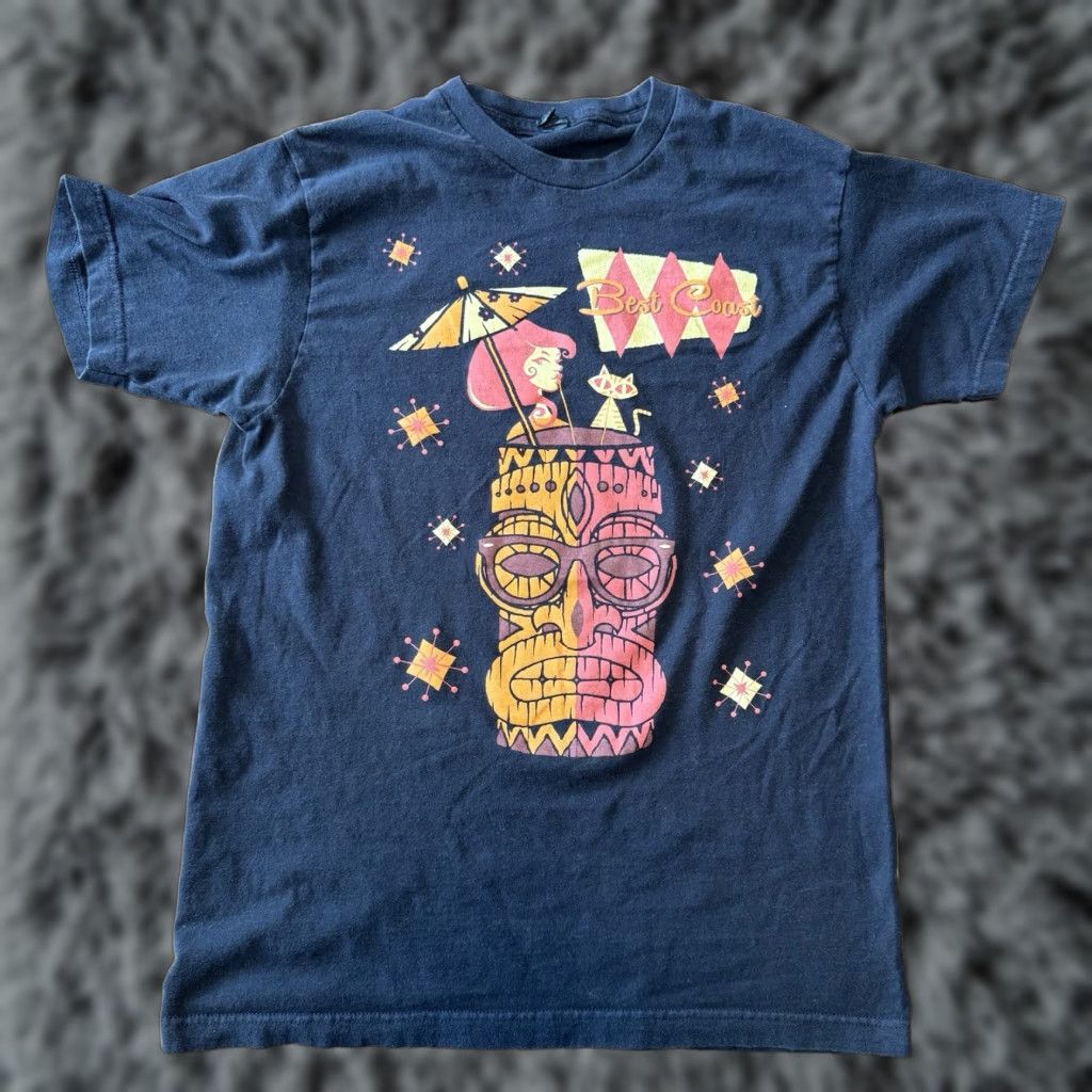 Tultex Best Coast Tiki Band T-Shirt Black Men’s Medium Indie Pop Surf Beth Cosentino Tultex Graphic Print Crew Neck Short Sleeve Cotton Vintage No Size US M / EU 48-50 / 2 - 1 Thumbnail