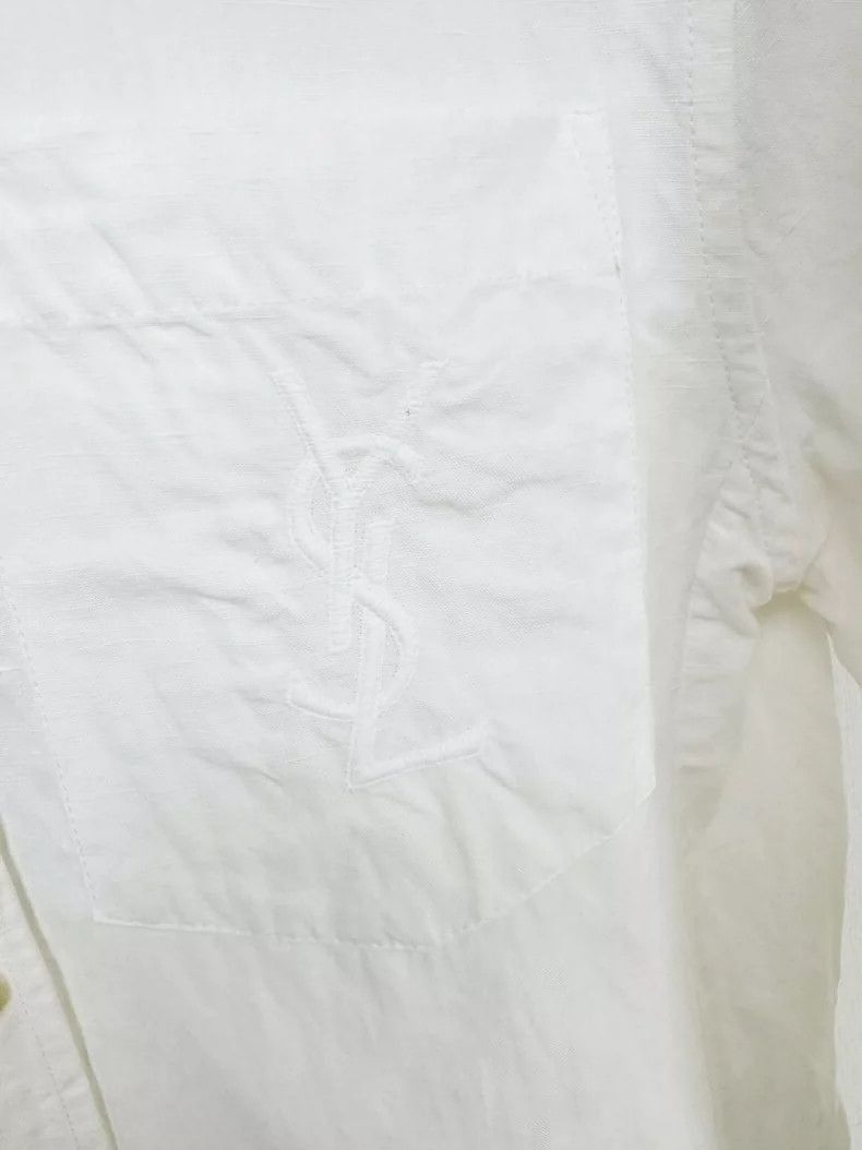 Saint Laurent Paris Saint Laurent Paris Saint Laurent White Long Sleeve Shirt- Size US S / EU 44-46 / 1 - 2 Thumbnail