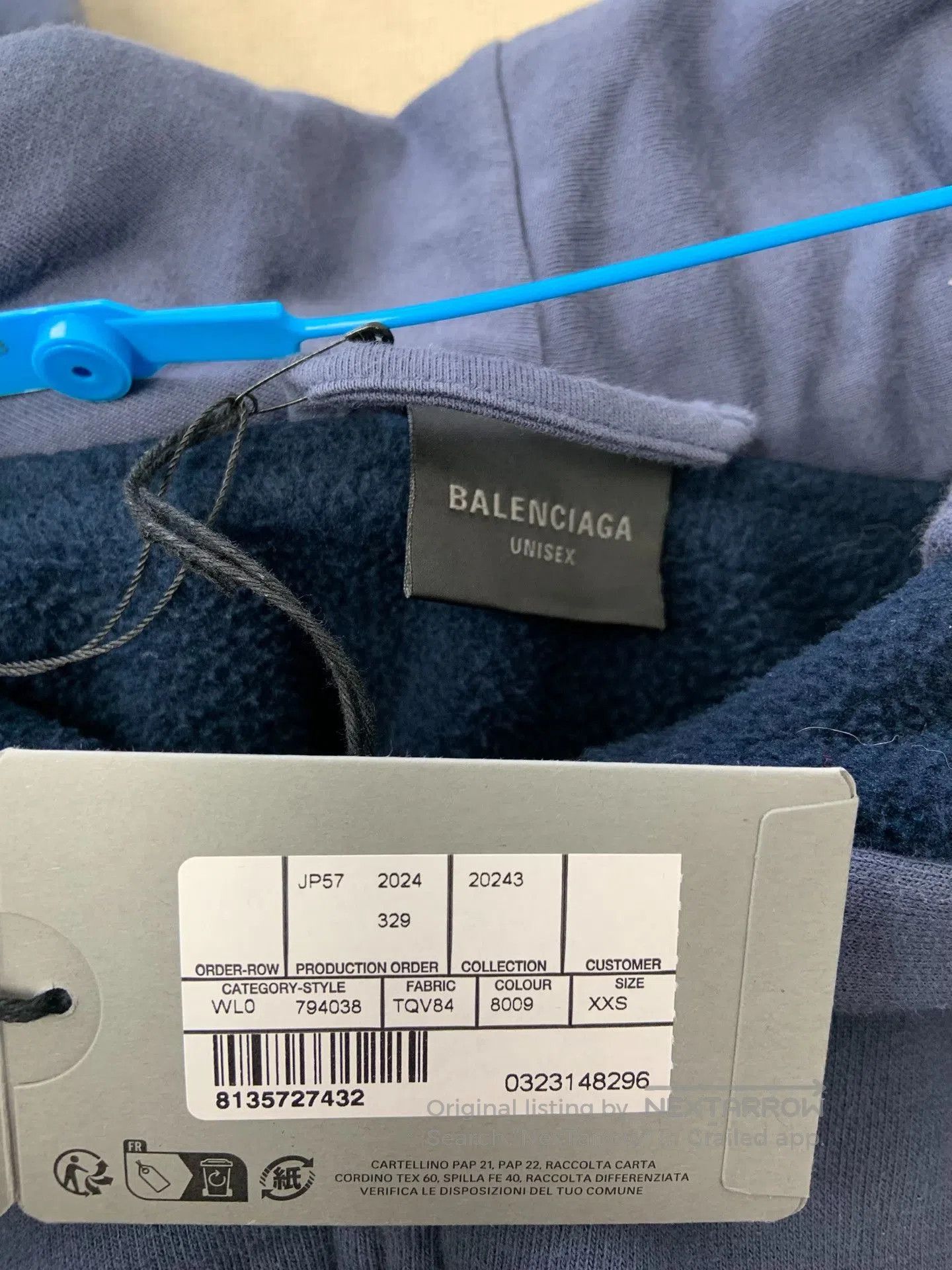 Balenciaga Balenciaga Logo Print Hooded Pullover. Size XXS / US 00 / IT 34 - 3 Thumbnail