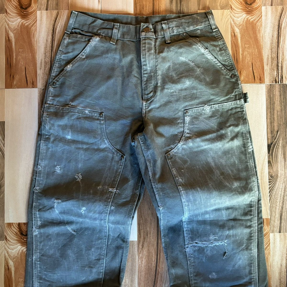Carhartt Crazy Vintage Faded Carhartt Double Knee Pant Size US 30 / EU 46 - 2 Thumbnail