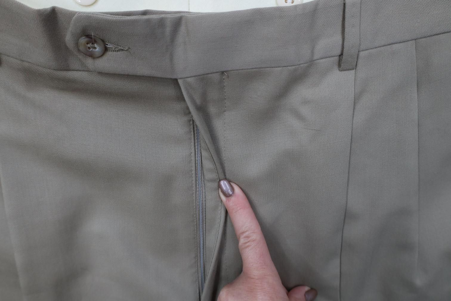 Jos. A. Bank Vintage 90s Y2K Jos A Bank Knit Wide Leg Chino Pants Beige Size US 37 - 6 Thumbnail