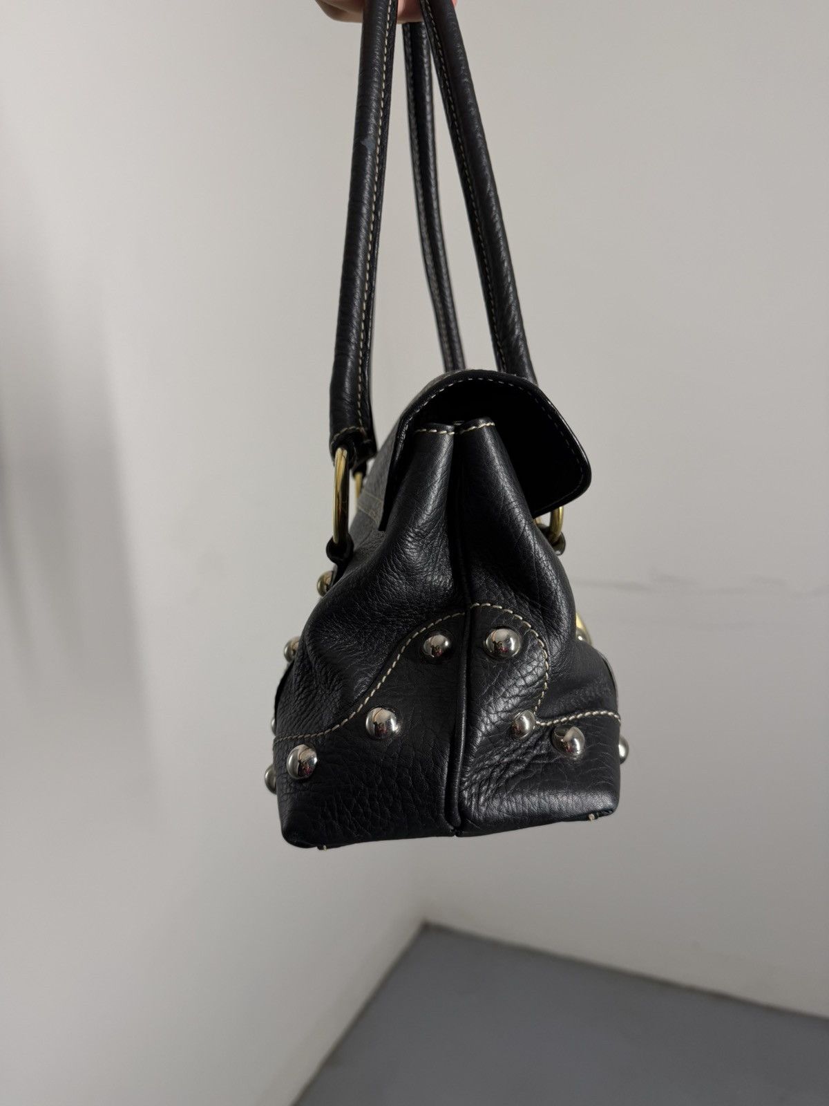 Dolce & Gabbana Dolce & Gabbana Leather Metal Rivets Handbag Size ONE SIZE - 5 Thumbnail