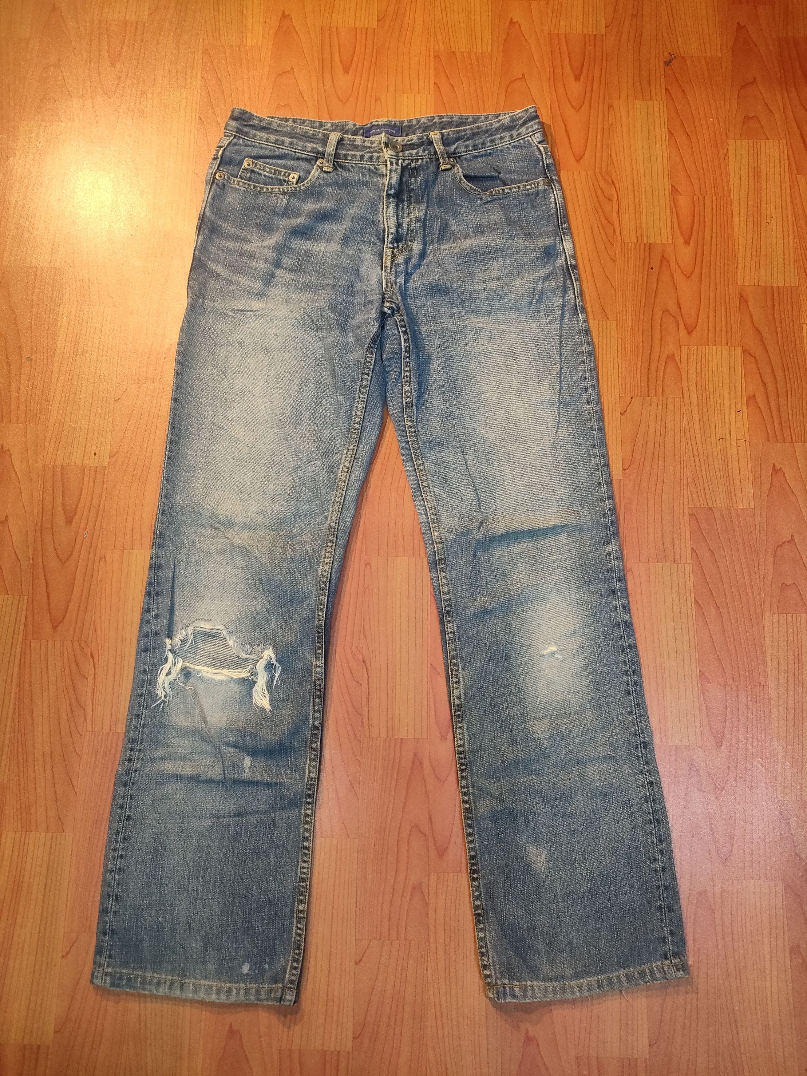 Marithe + Francois Girbaud Distressed Marine Francaise Jeans Size US 30 / EU 46 - 1 Thumbnail