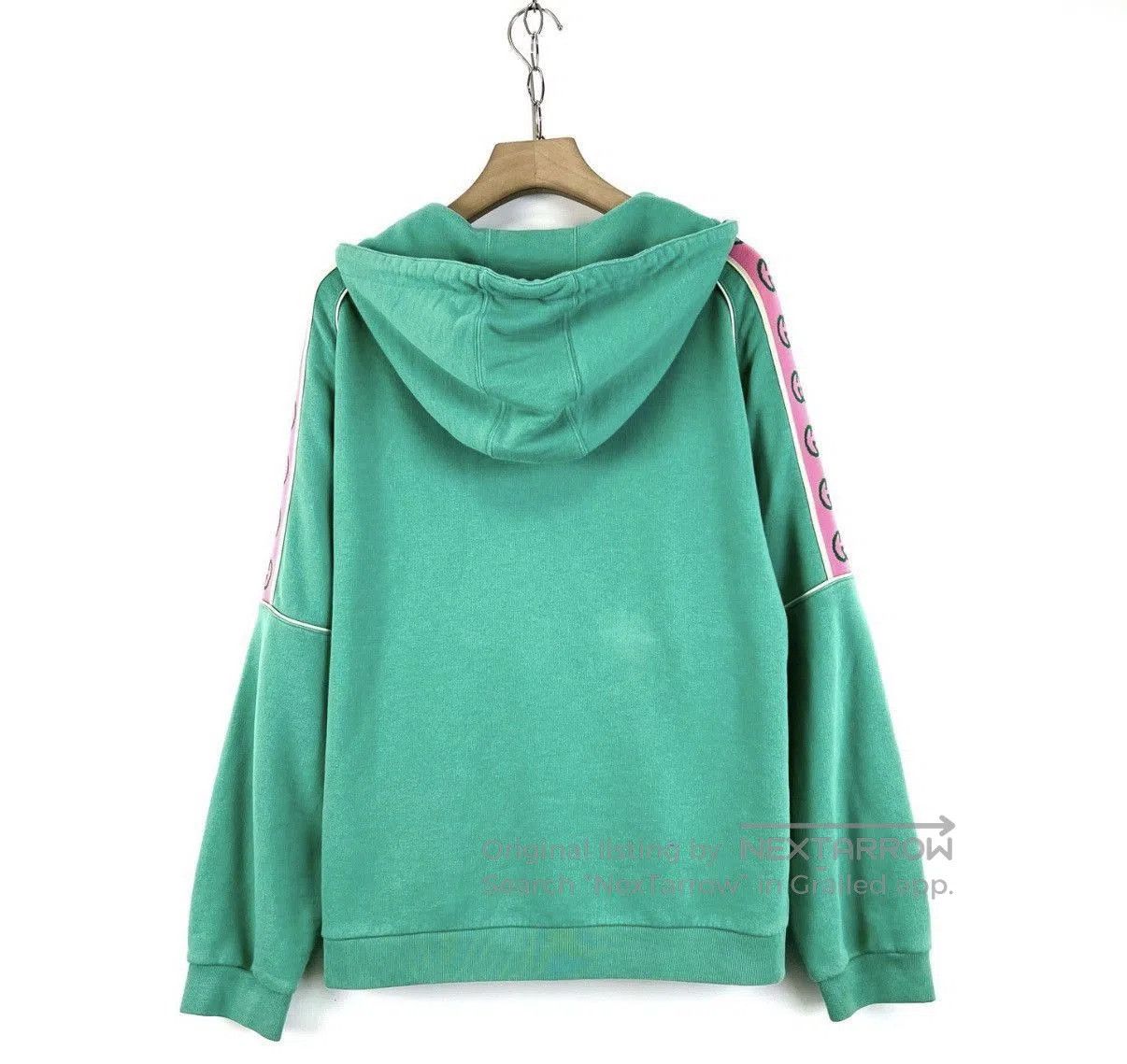 Gucci Green Half-Zip Hoodie with Embroidered Pineapple Design. Size US M / EU 48-50 / 2 - 2 Thumbnail