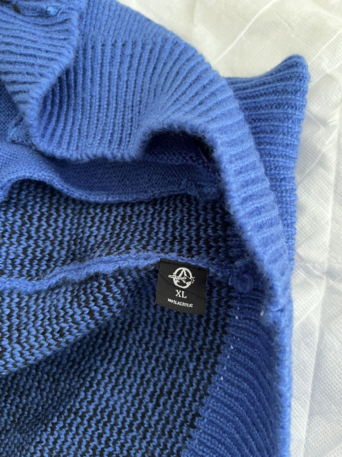 Absent × Fugazi Fugazi Absent Monogram Knit Cardigan Size US XL / EU 56 / 4 - 4 Thumbnail