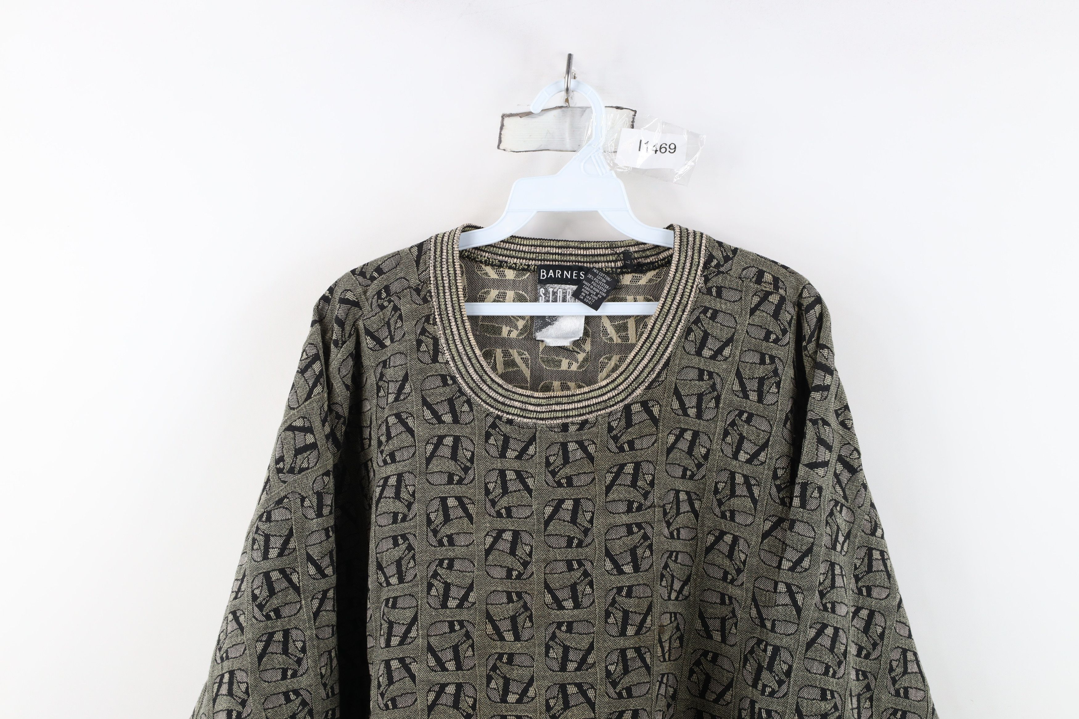 Vintage Vintage 90s Streetwear Geometric Lightweight Knit Sweater Size L / US 10 / IT 46 - 2 Thumbnail