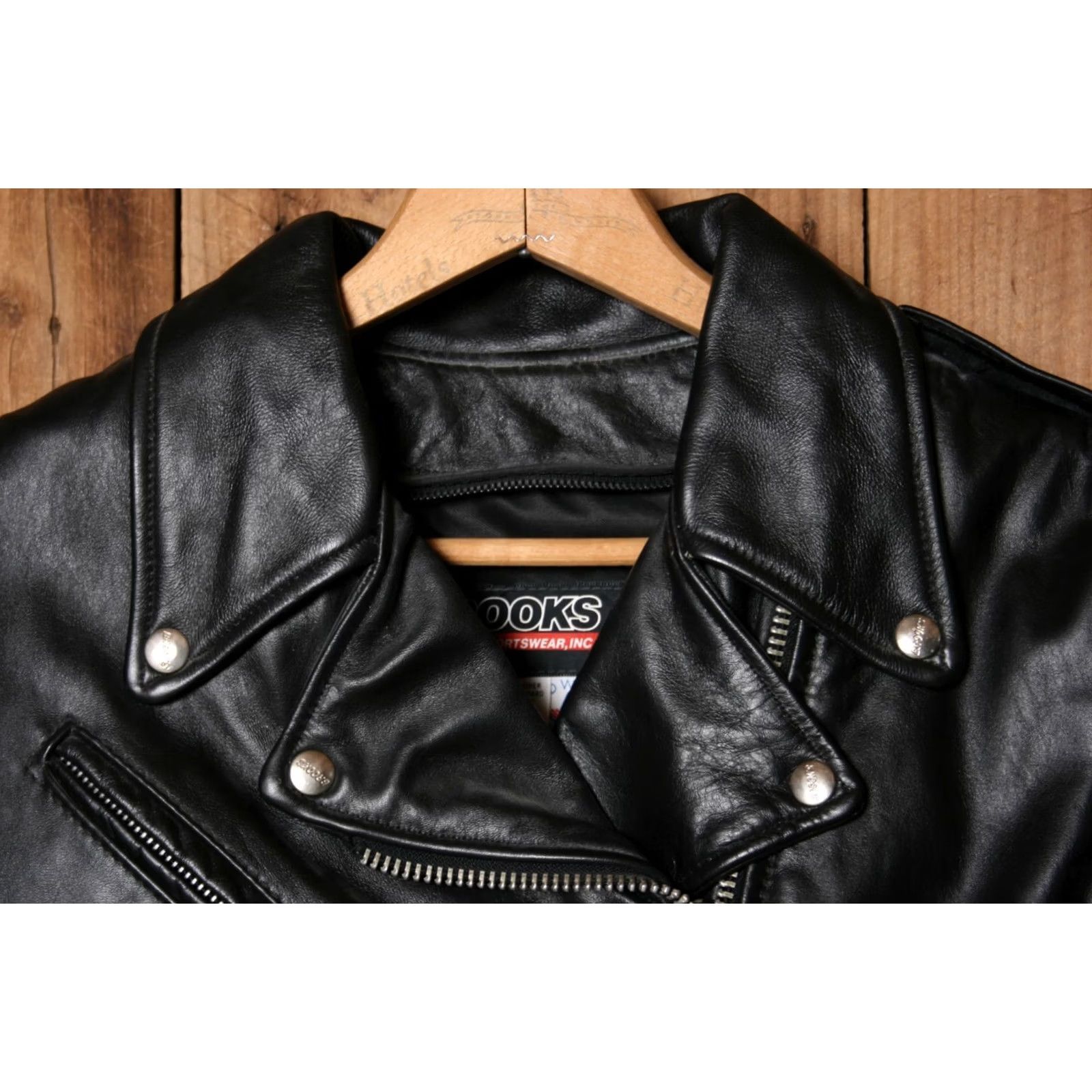 Brooks VINTAGE Brooks Black Leather Fringe Motorcycle Jacket Womens Sz. 34 Size XXS / US 00 / IT 34 - 2 Thumbnail