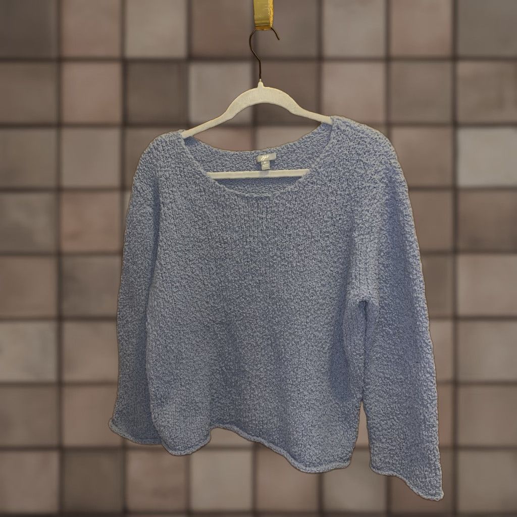 J. Jill VINTAGE J. Jill Women's Sweater Pullover Long Sleeve Casual Fall Spring Winter Size Medium Slate Gray Nylon Microfiber Size M / US 6-8 / IT 42-44 - 1 Thumbnail