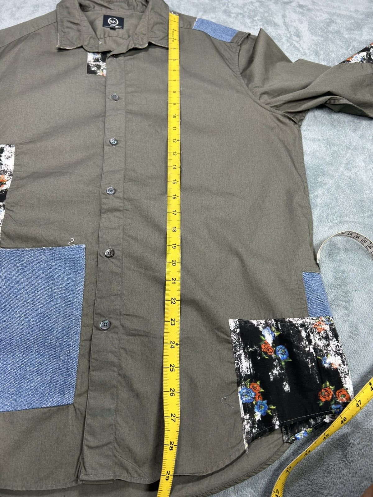 Alexander McQueen Alexander Mcqueen Patchwork Button Shirt Size US L / EU 52-54 / 3 - 17 Thumbnail