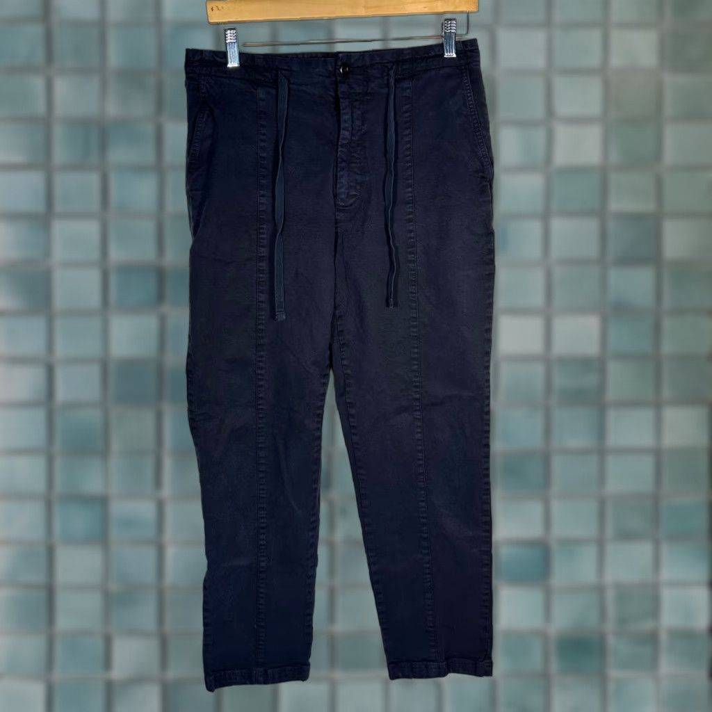 Alex Mill ALEX MILL Navy Blue Tencel Cotton Drawstring Field Pants Women Size 10 Cropped Size 32" / US 10 / IT 46 - 1 Thumbnail