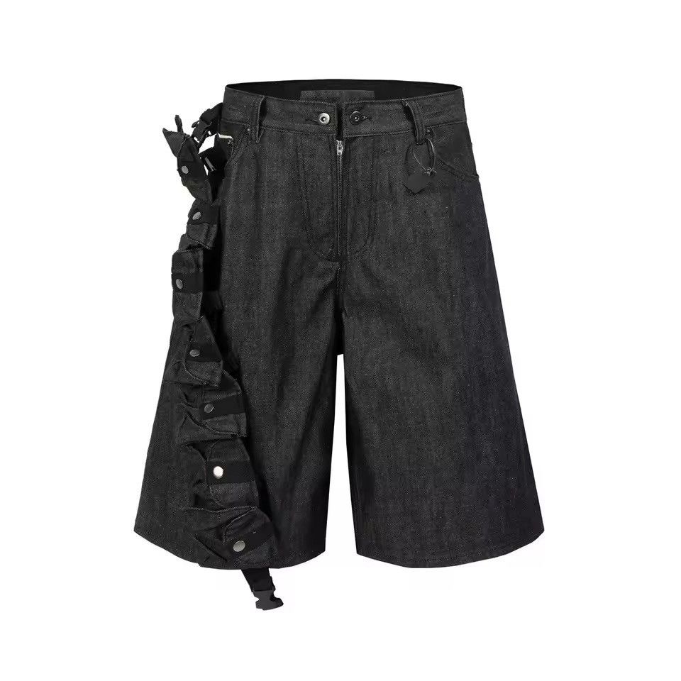 Other Punk Black Streetwear Cargo Shorts Size US 33 - 1 Thumbnail