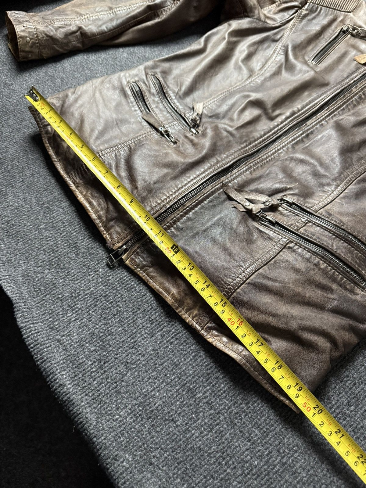 Genuine Leather Vintage 00s Brown Leather Moto Biker Jacket Distressed Style Size US S / EU 44-46 / 1 - 22 Thumbnail