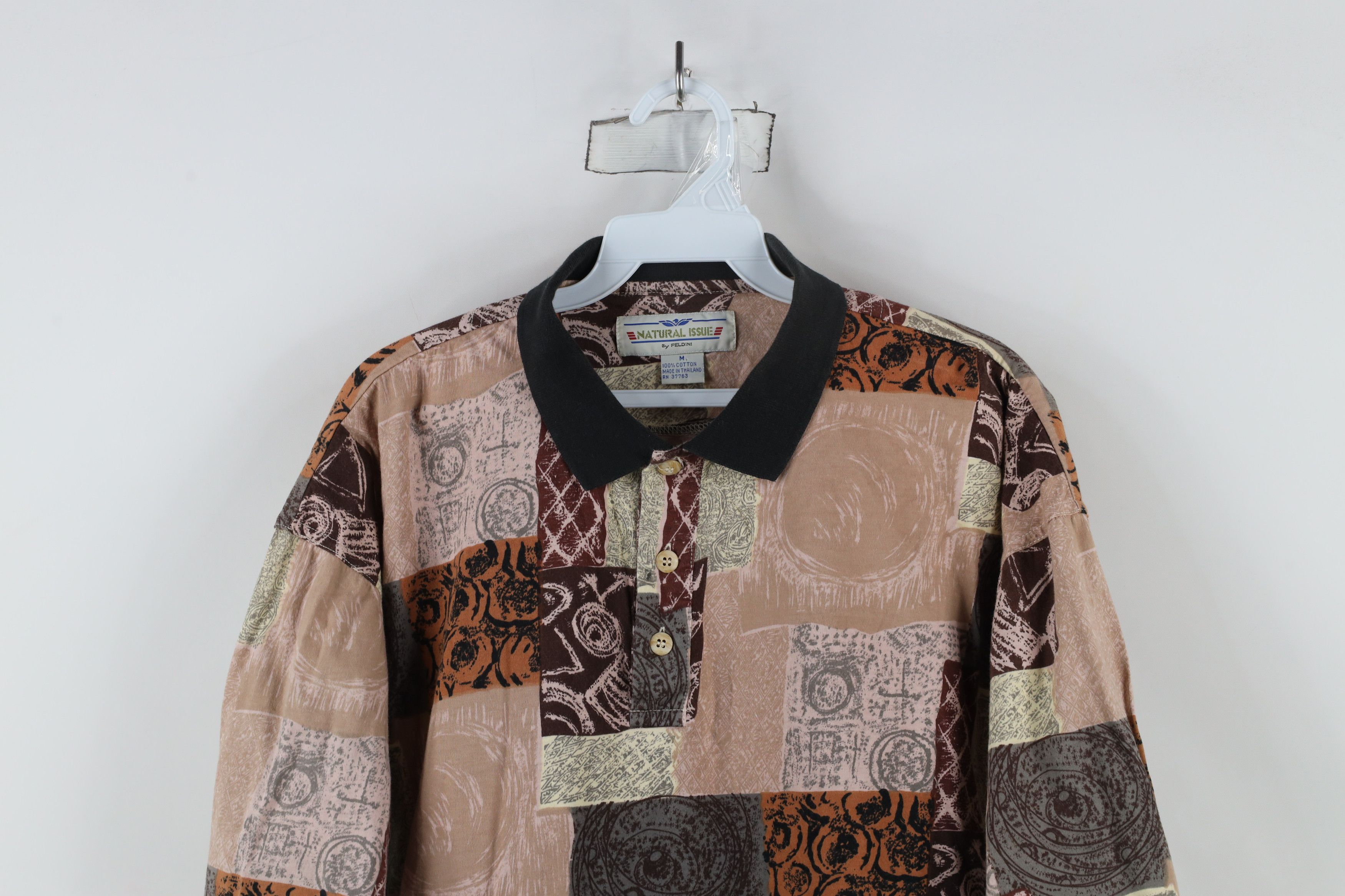 Vintage Vintage 90s Streetwear Abstract Patchwork Golf Polo Shirt Size US M / EU 48-50 / 2 - 2 Thumbnail