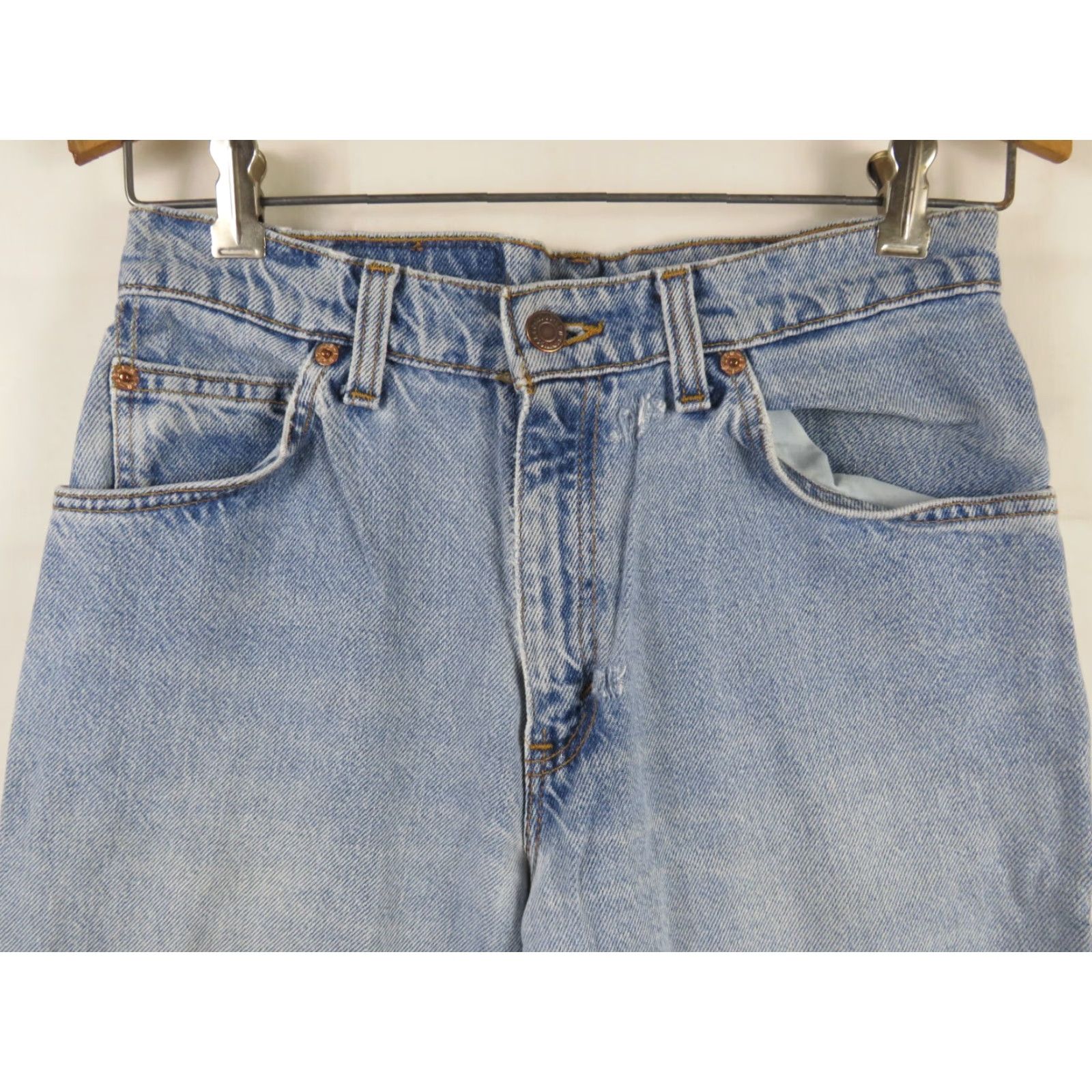 Levi's VINTAGE Levi's 950 Jeans Blue 7 MED Bootcut Mens 32x27 United States 1996 USA Made Jeans 550 Model Ladies? Size 27" / US 4 / IT 40 - 4 Thumbnail