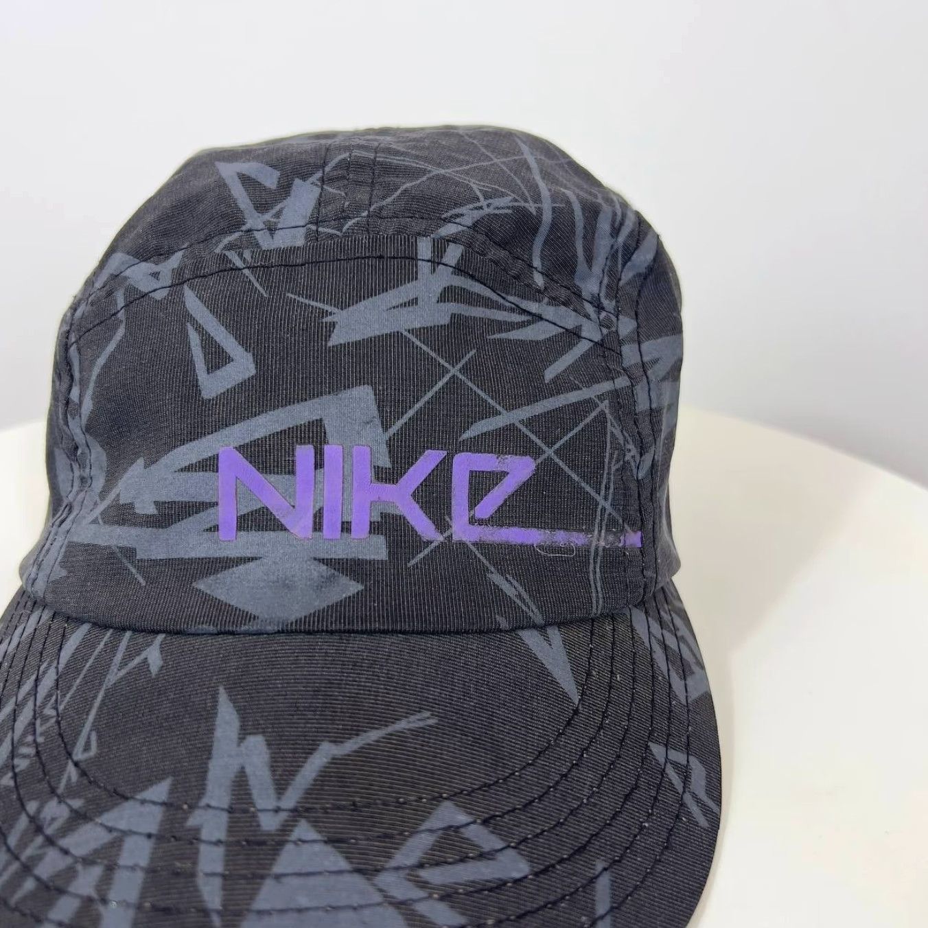 Nike Nike Vintage Cap 5 Panel Size S/M Men's Black Cap, Adjustable, Solid Pattern, Nike, Men, One Size, Casual, Summer, Spring, Fall Size ONE SIZE - 3 Thumbnail