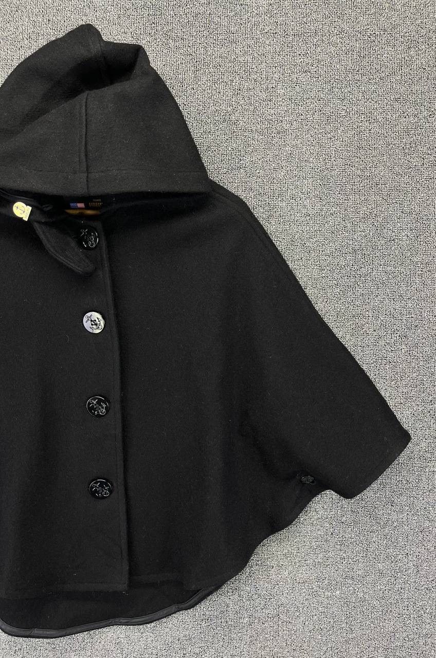Fidelity Vintage Fidelity Black Wool Pancho Size ONE SIZE - 3 Thumbnail