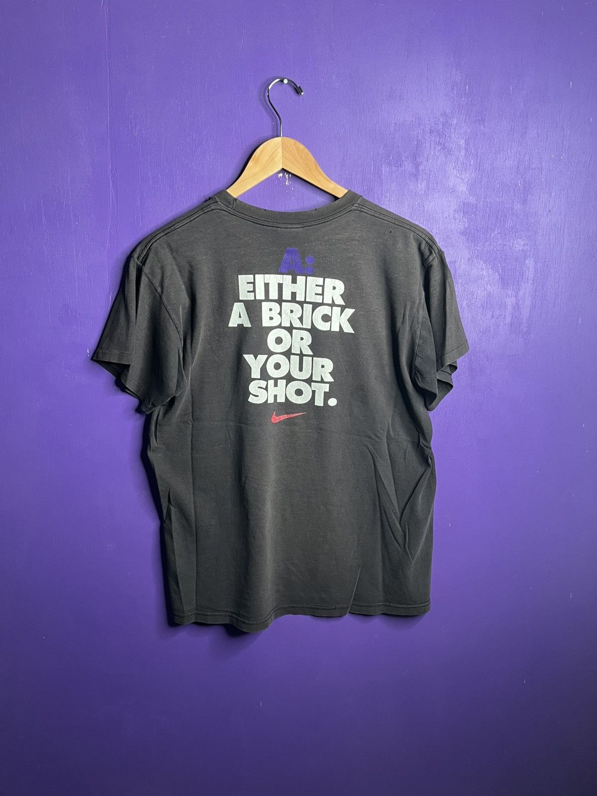 Nike × Vintage Vintage 90s faded Nike trash talk t-shirt Size US M / EU 48-50 / 2 - 2 Thumbnail