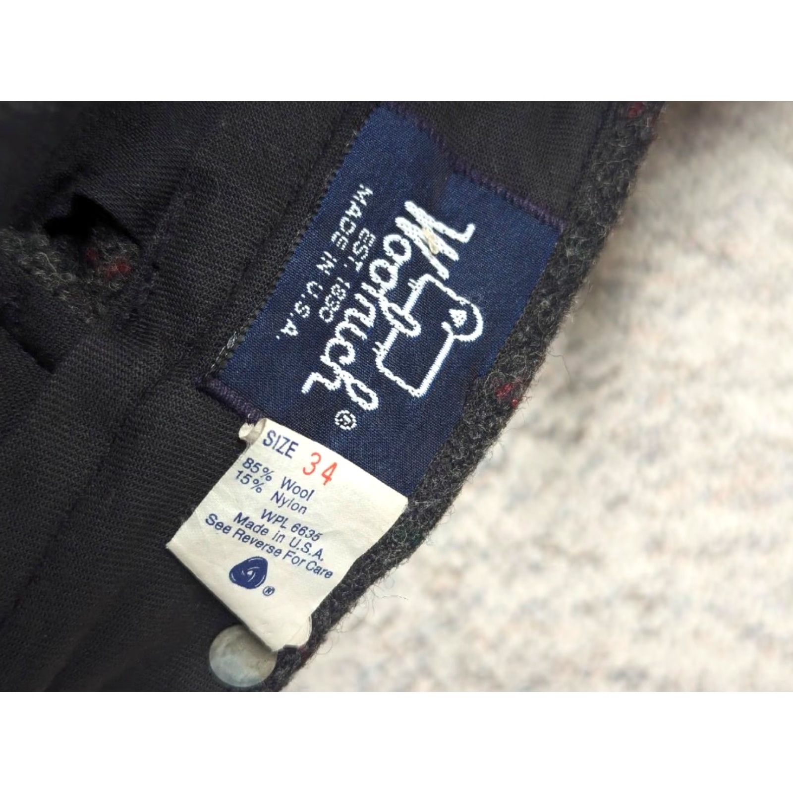 Vintage VINTAGE Woolrich pants 34x30 WOOLRICH hunting Malone windowpane gray Wool woollen pants Mens 34x30 Woolrich Malone windowpane 90s event era Size US 34 / EU 50 - 5 Thumbnail