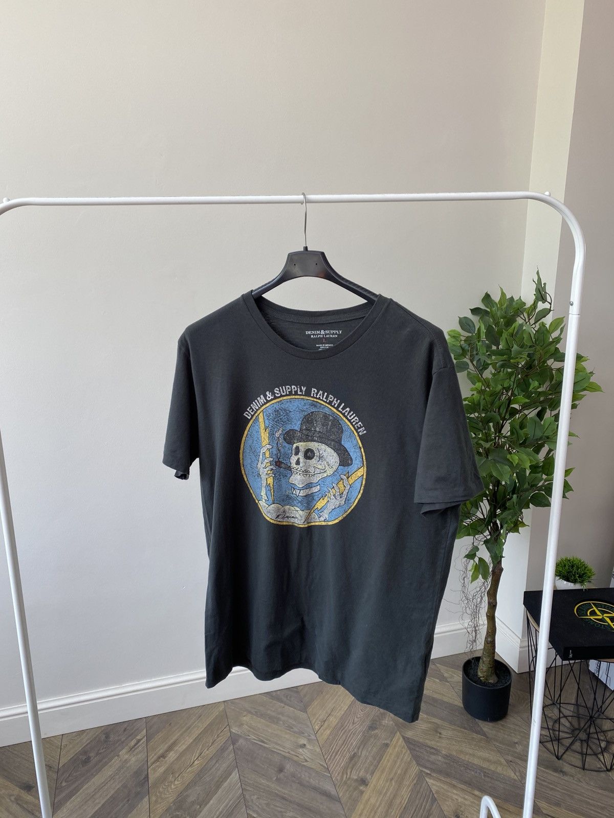 Denim & Supply Ralph Lauren × Polo Ralph Lauren × Vintage Vintage Ralph Lauren Polo Skull Military Denim Supply Tee Size US L / EU 52-54 / 3 - 1 Thumbnail
