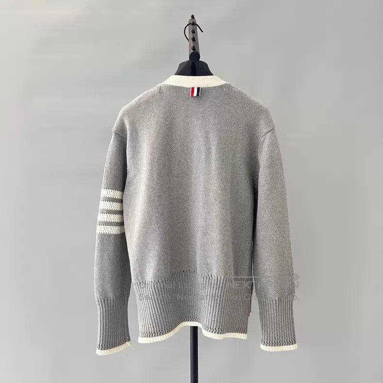 Thom Browne Thom Browne Knit Gray Cardigan Jacket Size US XS / EU 42 / 0 - 2 Thumbnail