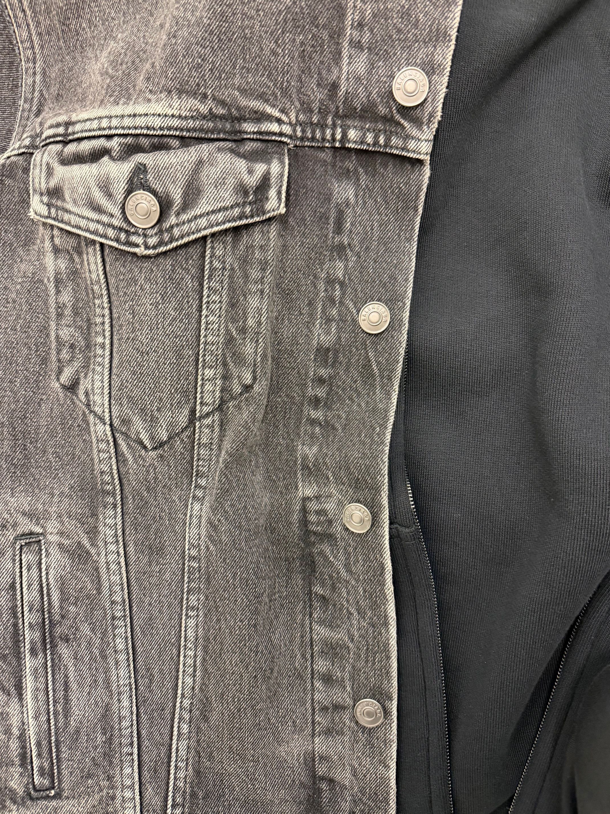 Balenciaga Early Demna 'Twinset' Convertible Denim Zip Up Hoodie Jacket Size US S / EU 44-46 / 1 - 2 Thumbnail
