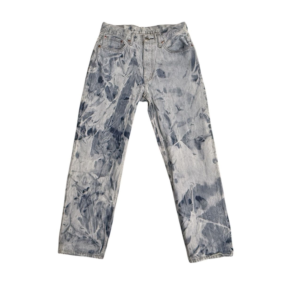Levi's LEVIS 550 Bleached / Acid Wash Denim Jeans - Abstract Art Size US 33 - 4 Thumbnail