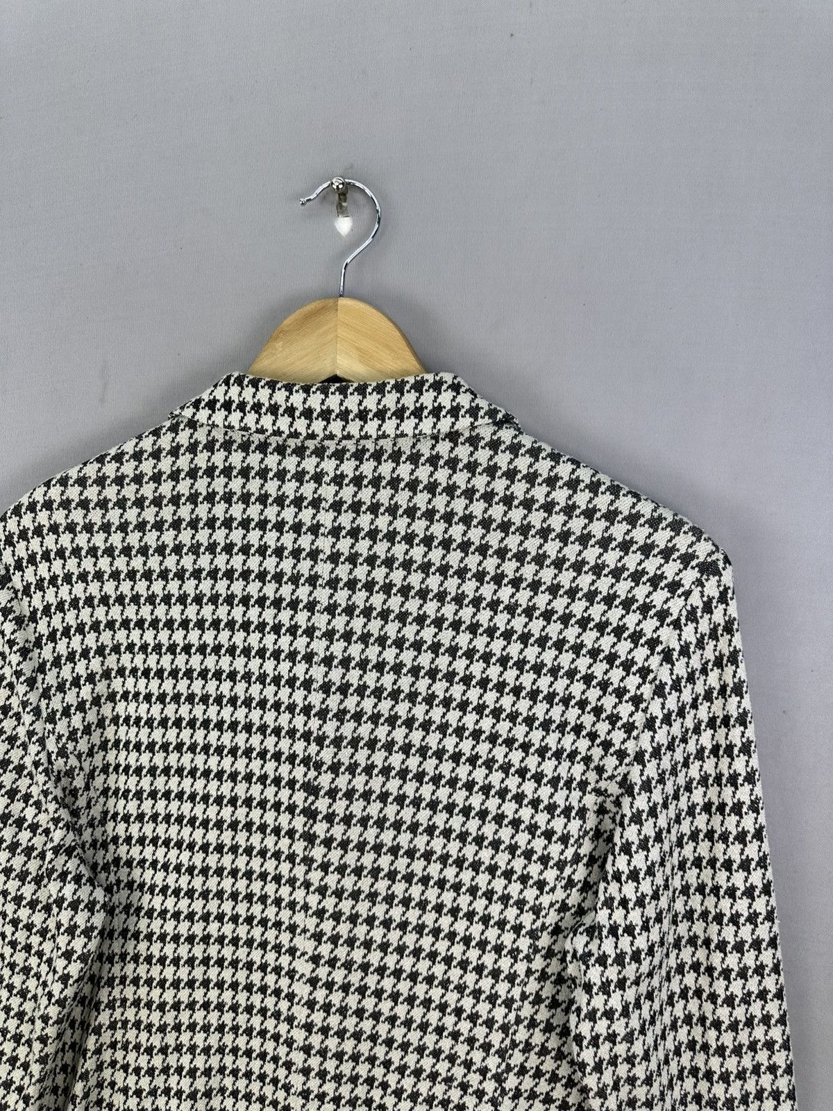 Pierre Cardin Pierre Cardin Houndstooth Rayon Coat Jacket Size S / US 4 / IT 40 - 5 Thumbnail
