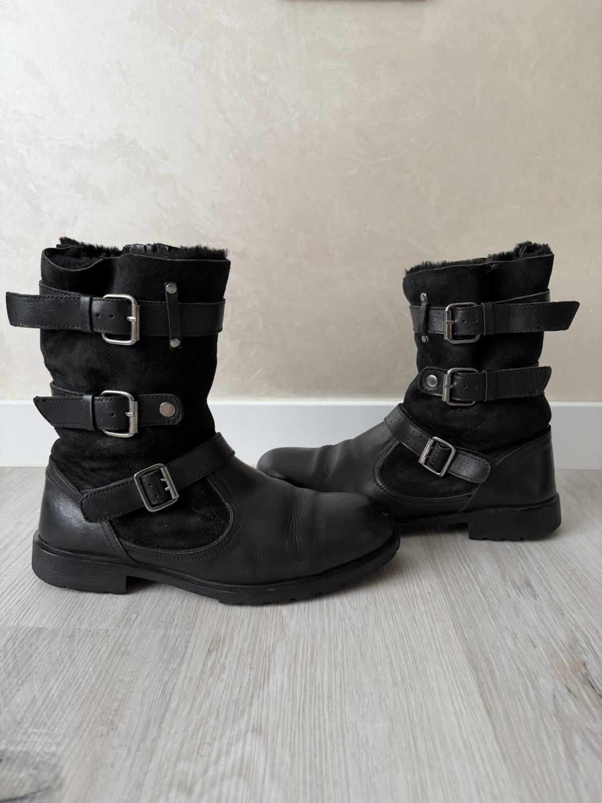 If Six Was Nine Artisan Black Harness High Guidi Vibe Leather Biker Boots Size US 9 / EU 42 - 1 Thumbnail