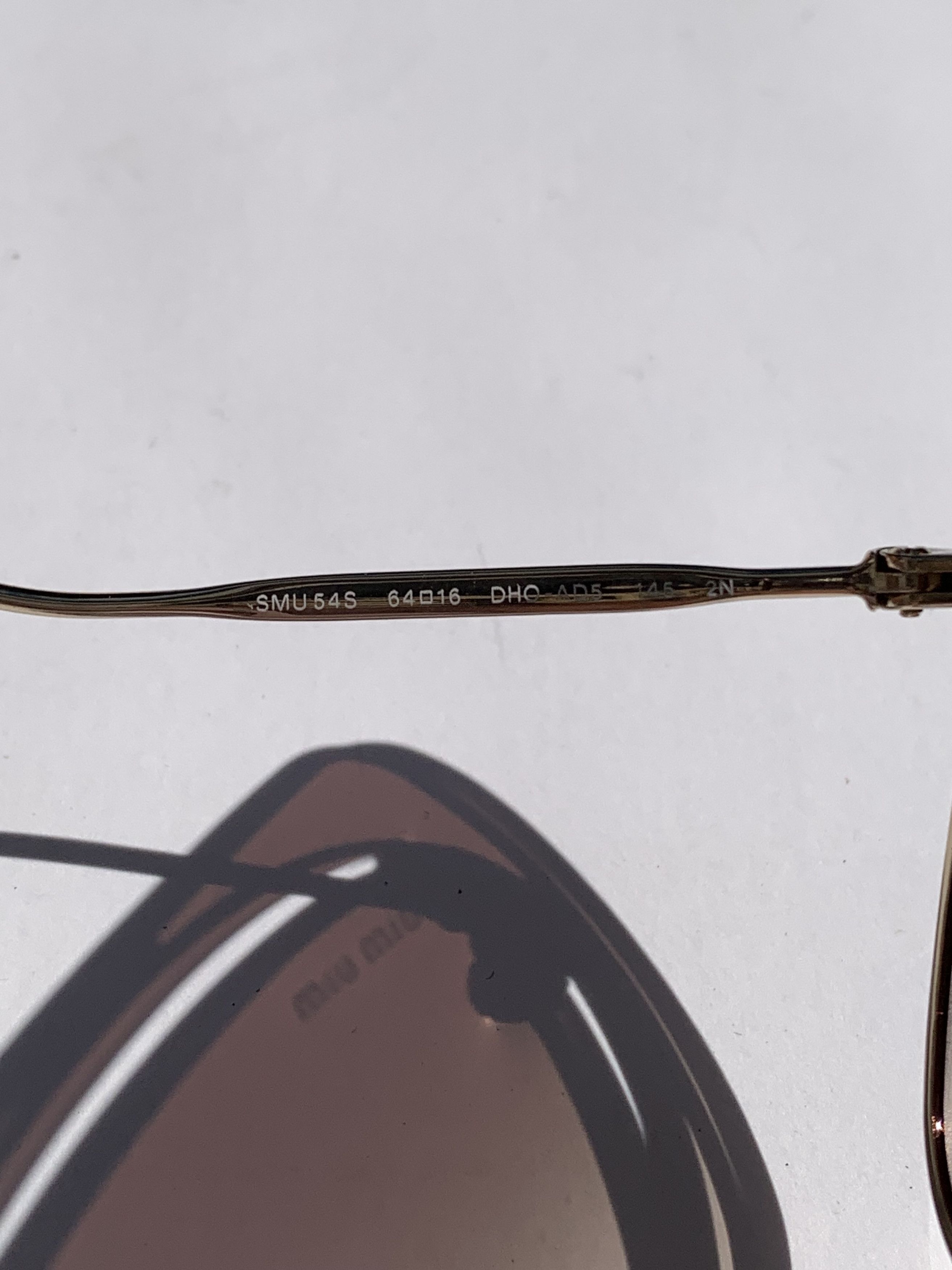 Miu Miu Miu Miu MU 54SS Brown Sunglasses Size ONE SIZE - 10 Thumbnail