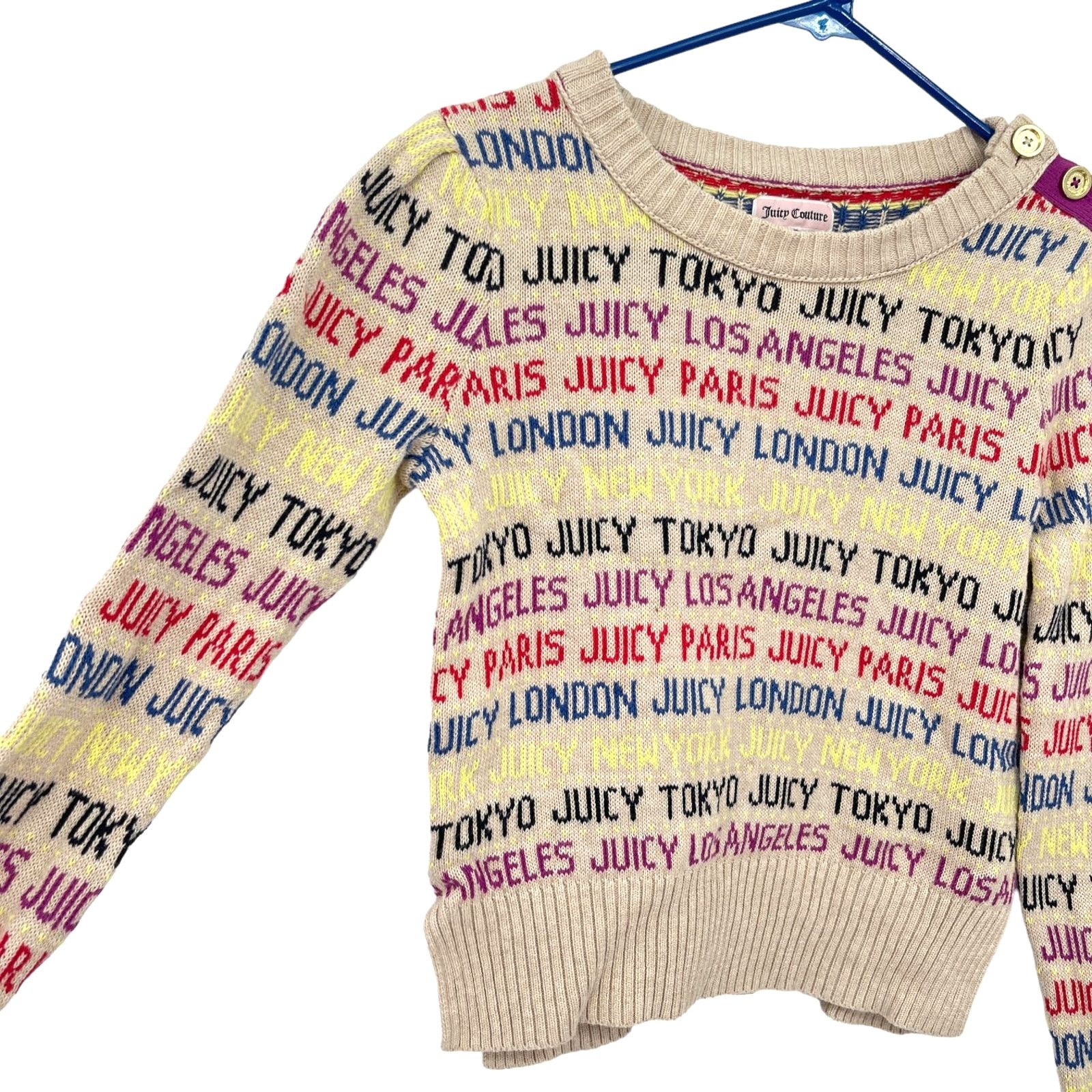 Juicy Couture Juicy Couture Logo Word Sweater Puff Shoulders Cotton XS/S Size S / US 4 / IT 40 - 3 Thumbnail