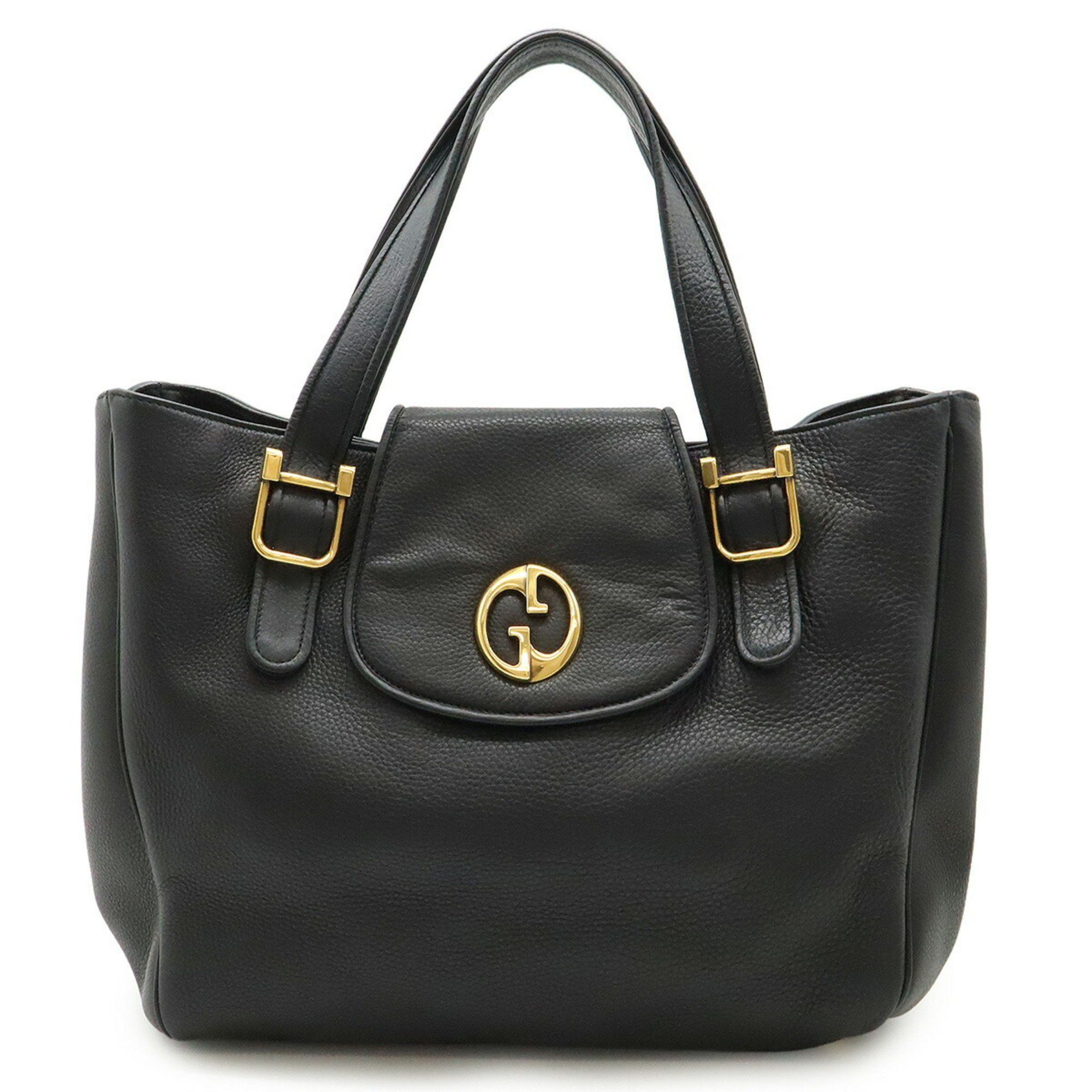 Gucci Diamante Double G Tote Bag Shoulder Leather Black 251826, Women's