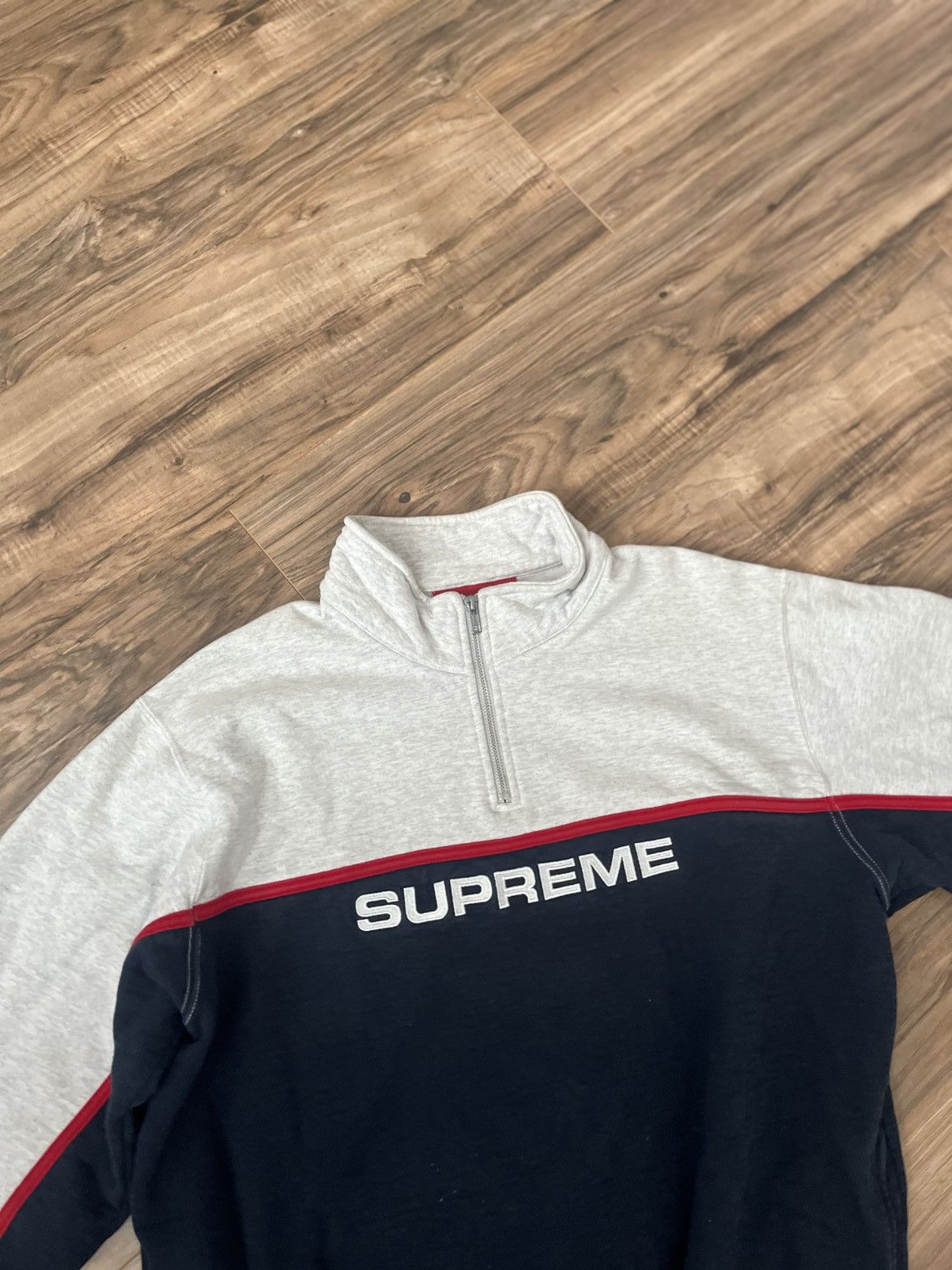 Supreme Supreme 2-Tone Half Zip Sweatshirt Size US XL / EU 56 / 4 - 7 Thumbnail