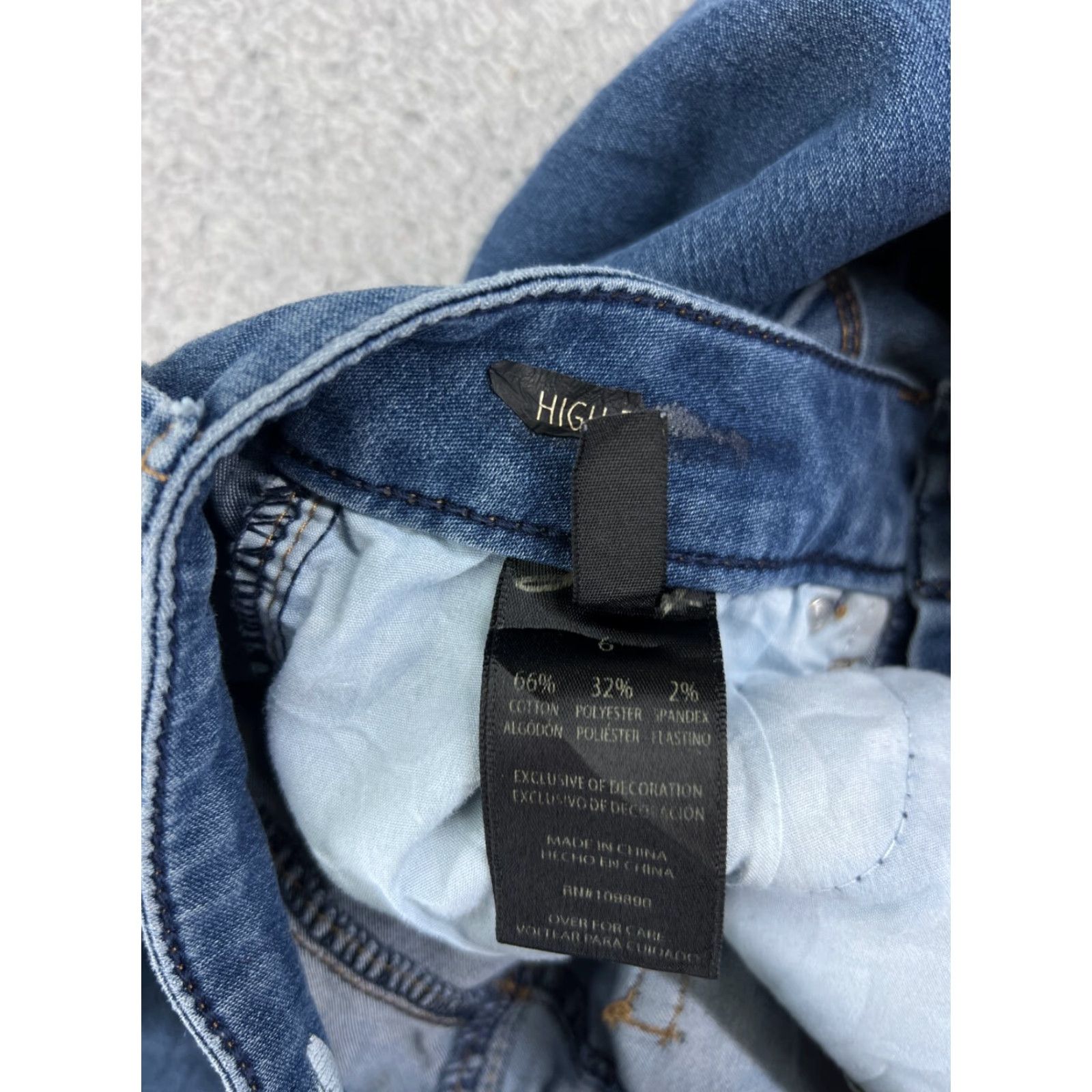 Vintage Seven7 Women's Skinny Jeans 6 Blue Denim High Rise Embroidered Cotton Blend Casual Pullover Pants Size 28" / US 6 / IT 42 - 4 Thumbnail