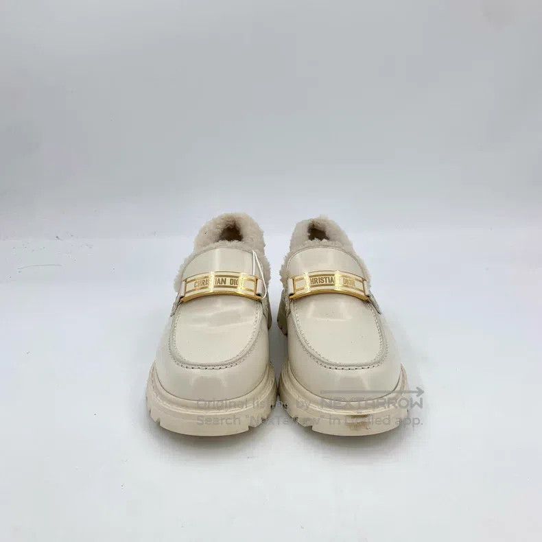 Dior Dior Beige leather round toe casual single shoes loafers Size US 6.5 / IT 36.5 - 3 Thumbnail