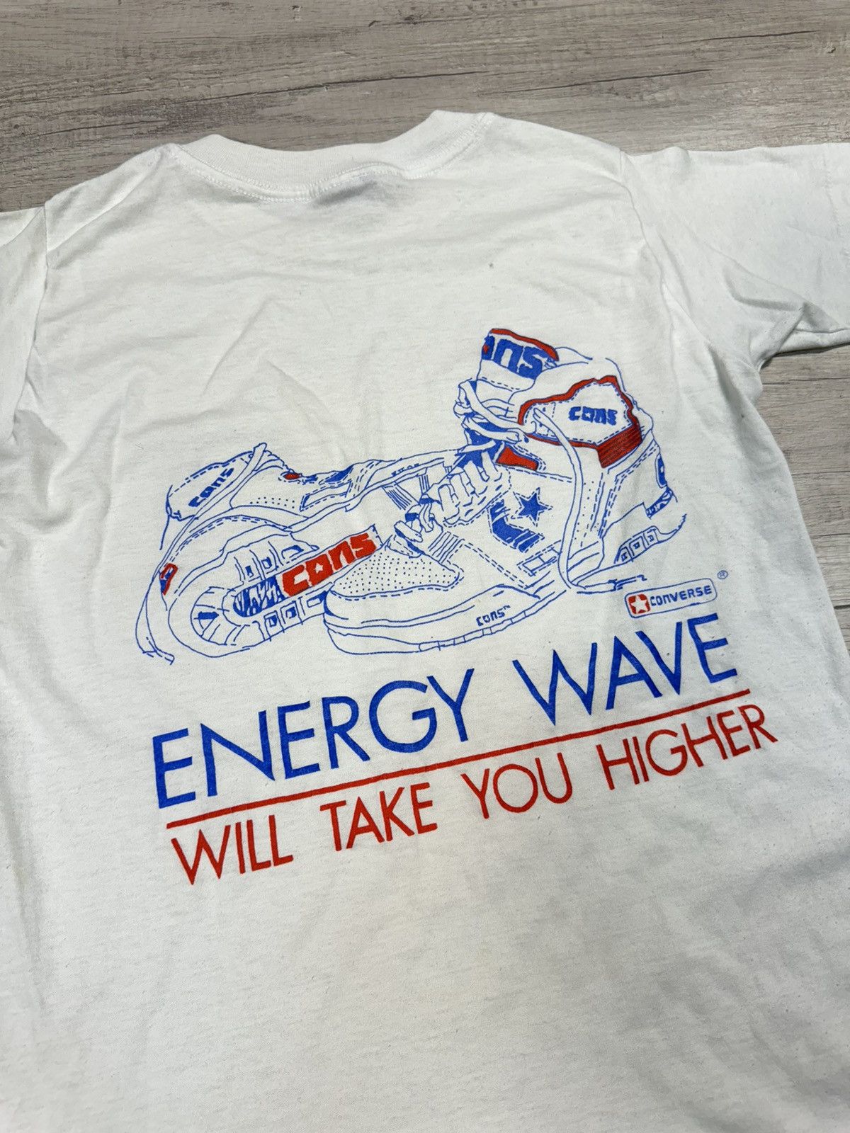 Converse Vintage Converse Energy Wave Made In USA Vintage T-shirts Size US S / EU 44-46 / 1 - 7 Thumbnail
