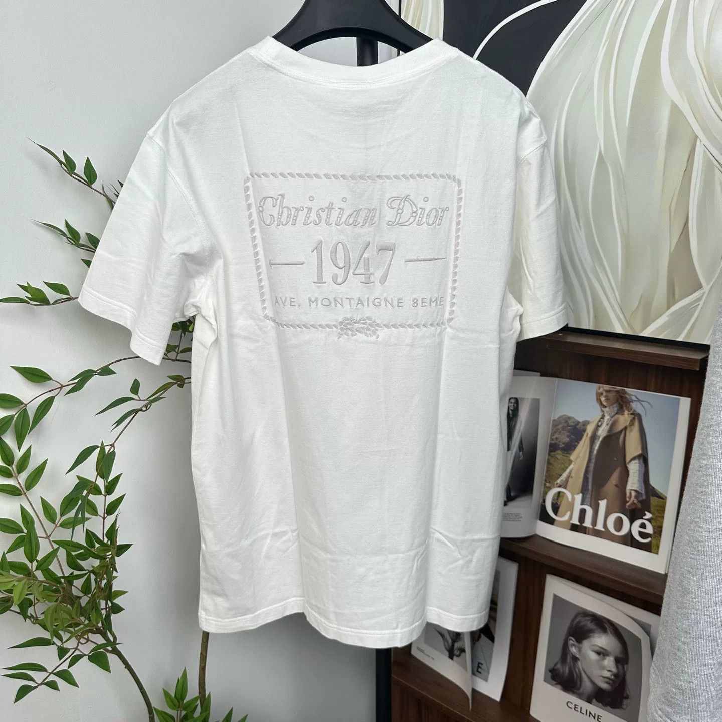 Dior Dior 1947 Embroidered Logo White Short-Sleeve Size US M / EU 48-50 / 2 - 1 Thumbnail
