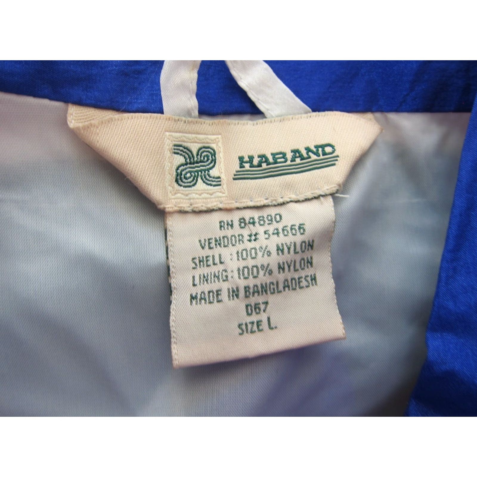 Haband Vtg Haband Nylon Pink Green Blue Yellow Rainbow Snap Pocket Track Jacket Large Size L / US 10 / IT 46 - 4 Thumbnail