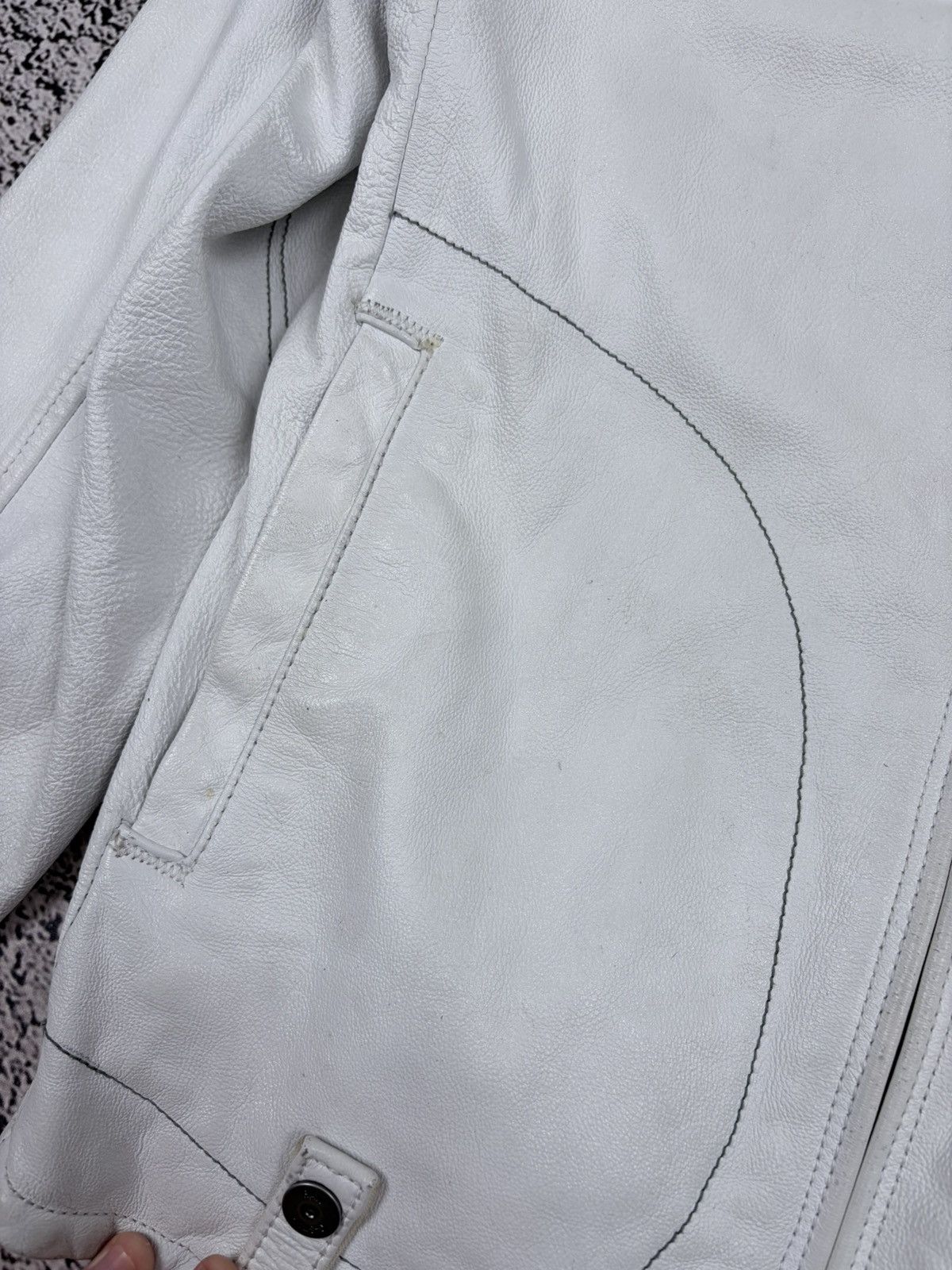 G-Star G-Star Raw Archive White Cowhide Leather Moto Jacket M Size US M / EU 48-50 / 2 - 11 Thumbnail