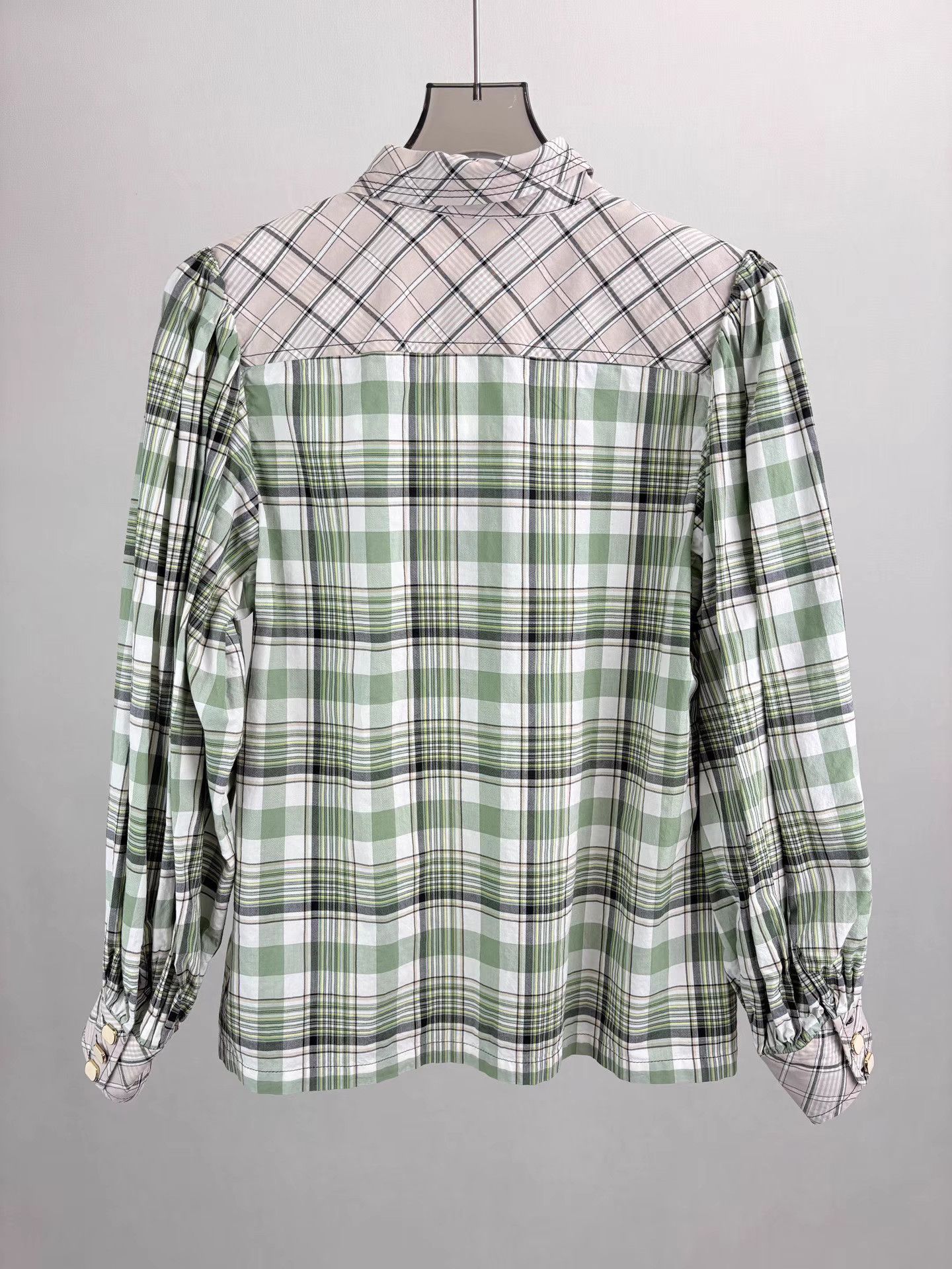 Louis Vuitton LV Green Check Long Sleeve Shirt K1 Size S / US 4 / IT 40 - 2 Thumbnail