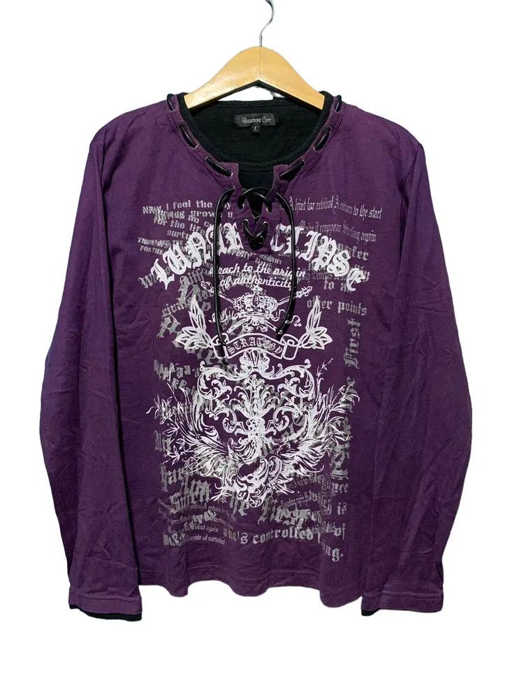 Beaumont Carr 2000s Beaumont carr laces up poem gothic purple longsleeve Size US M / EU 48-50 / 2 - 1 Thumbnail
