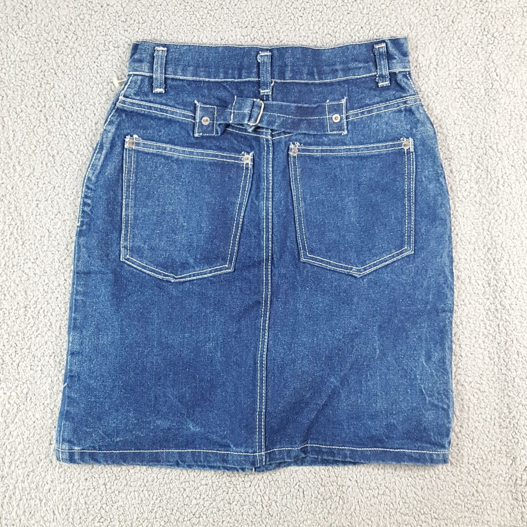 Vintage VINTAGE 80s Variations Denim Mini Skirt High Waist Womens Size 12 Blue Biker Grunge Retro Size 34" / US 12 / IT 48 - 5 Thumbnail