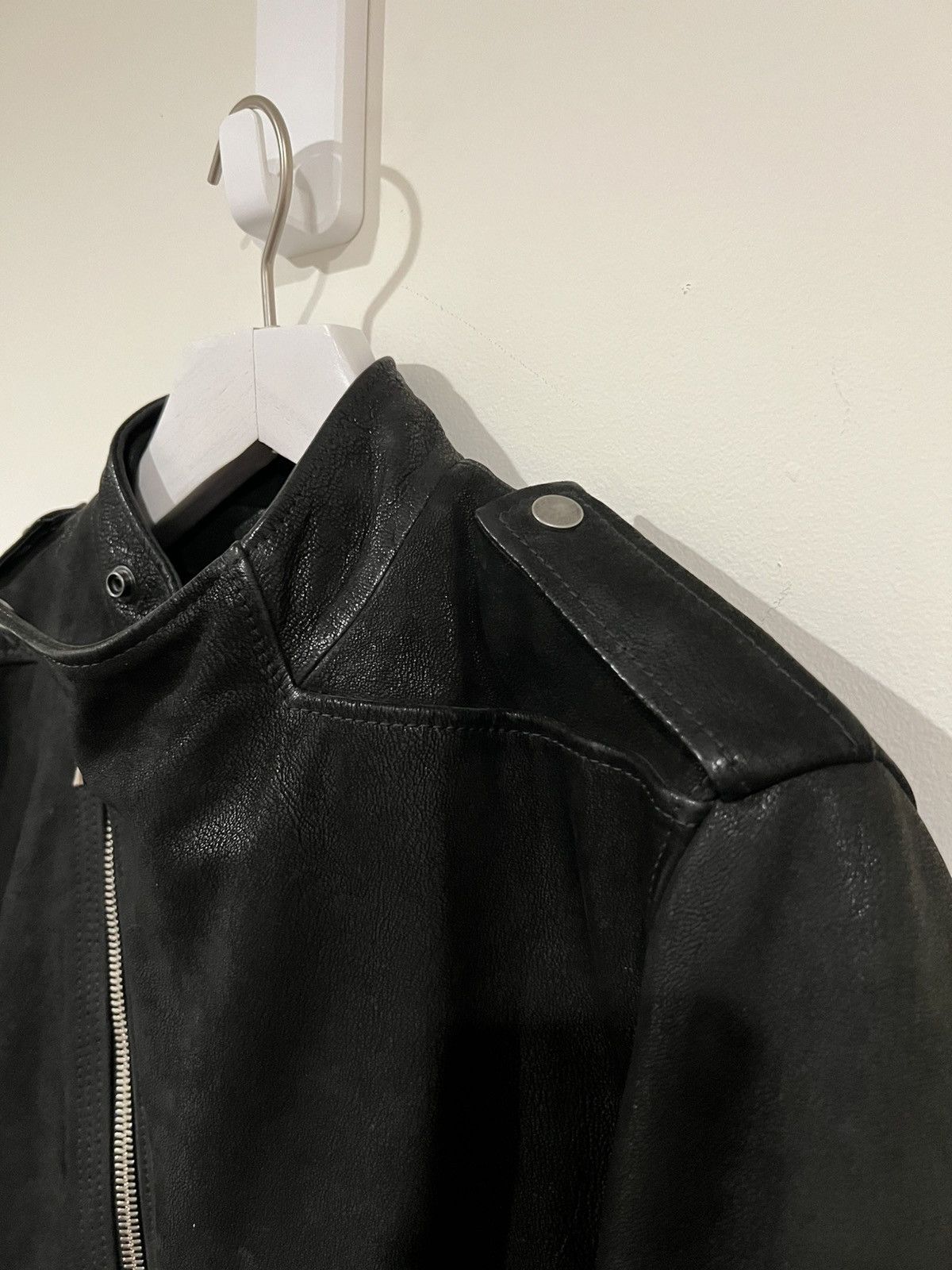 Balmain AW12 Biker Fencing Asymmetric Paneled Leather Jacket (50) Size US M / EU 48-50 / 2 - 3 Thumbnail